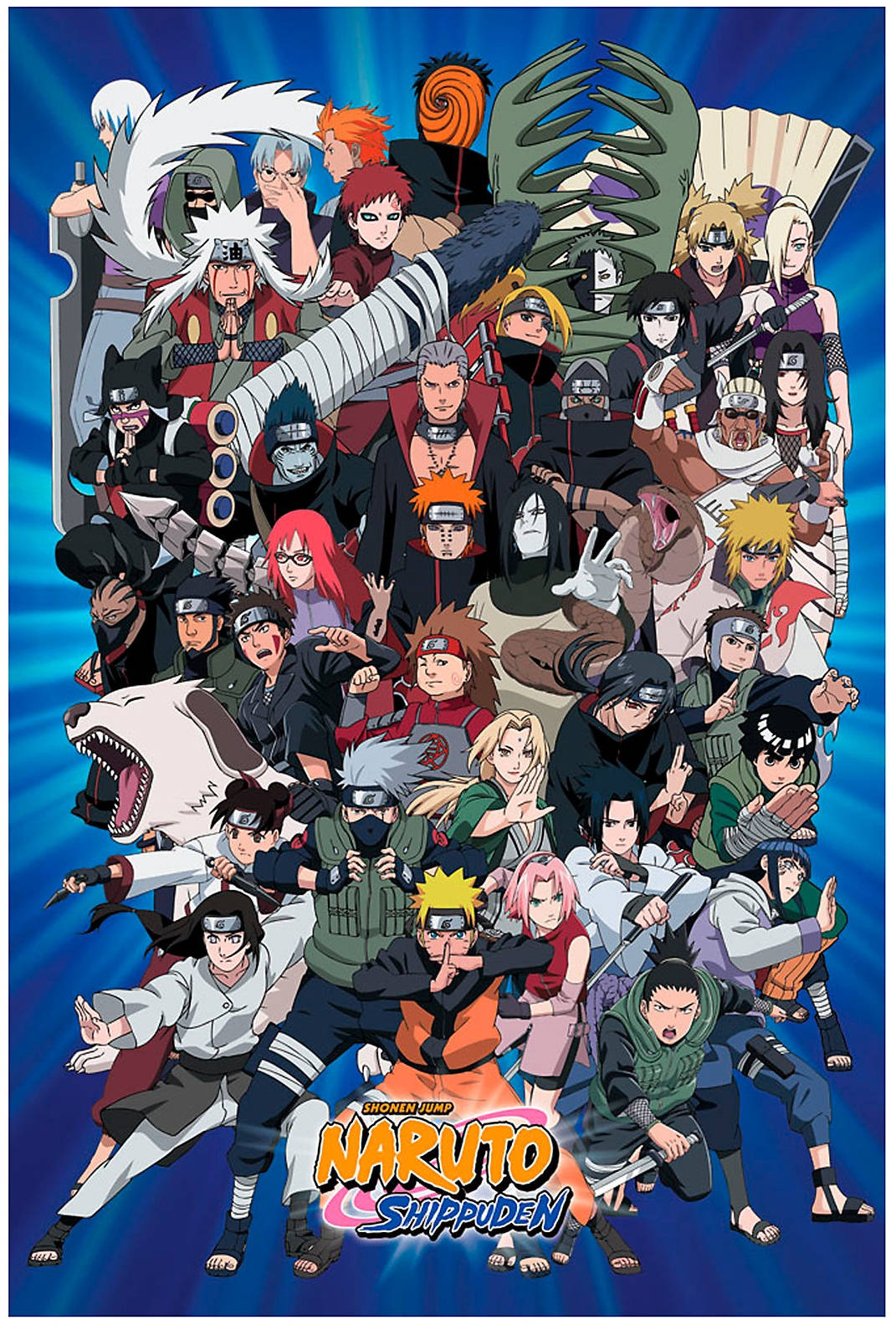 Naruto Shippuden Karakterplakat Bakgrunner