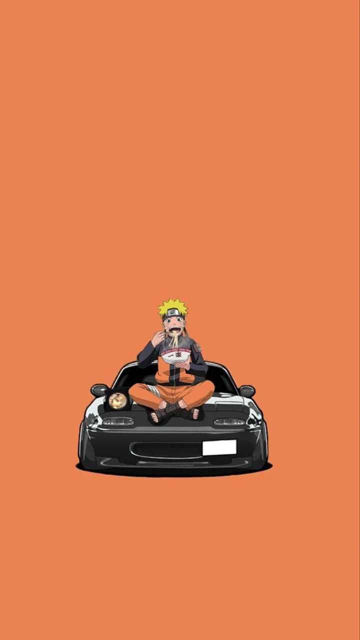 Naruto spiser på en bil anime Bakgrunner