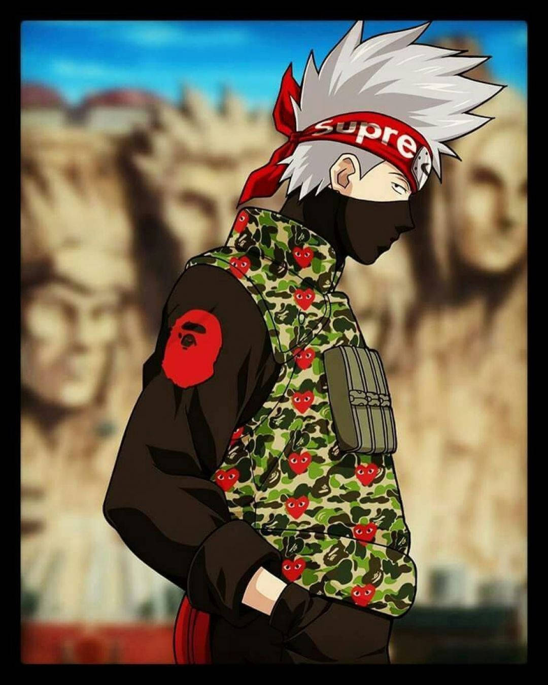 Naruto Swag Kakashi Militærvest Bakgrunner