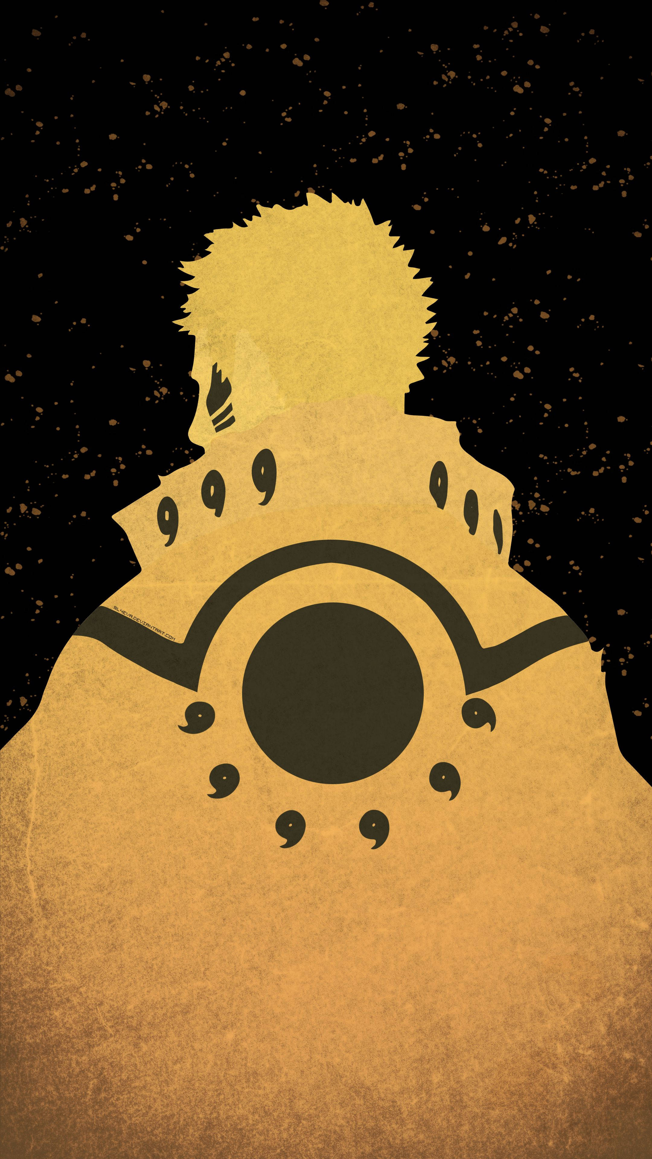 Naruto-symbol i gull Bakgrunner