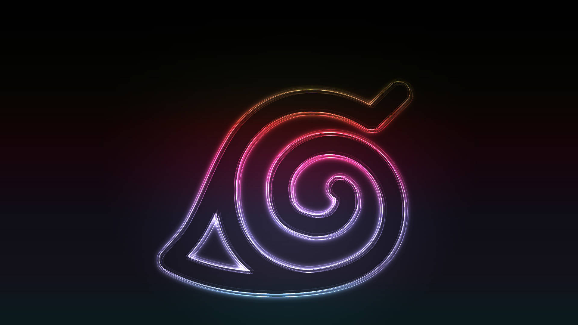 Naruto-symbol i neonfarger Bakgrunner