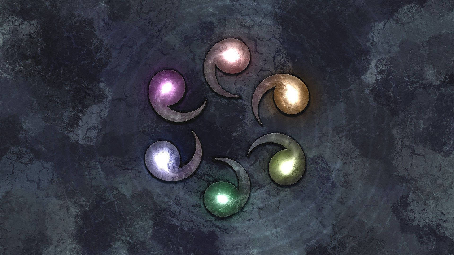 Naruto-symbol med lys Bakgrunner