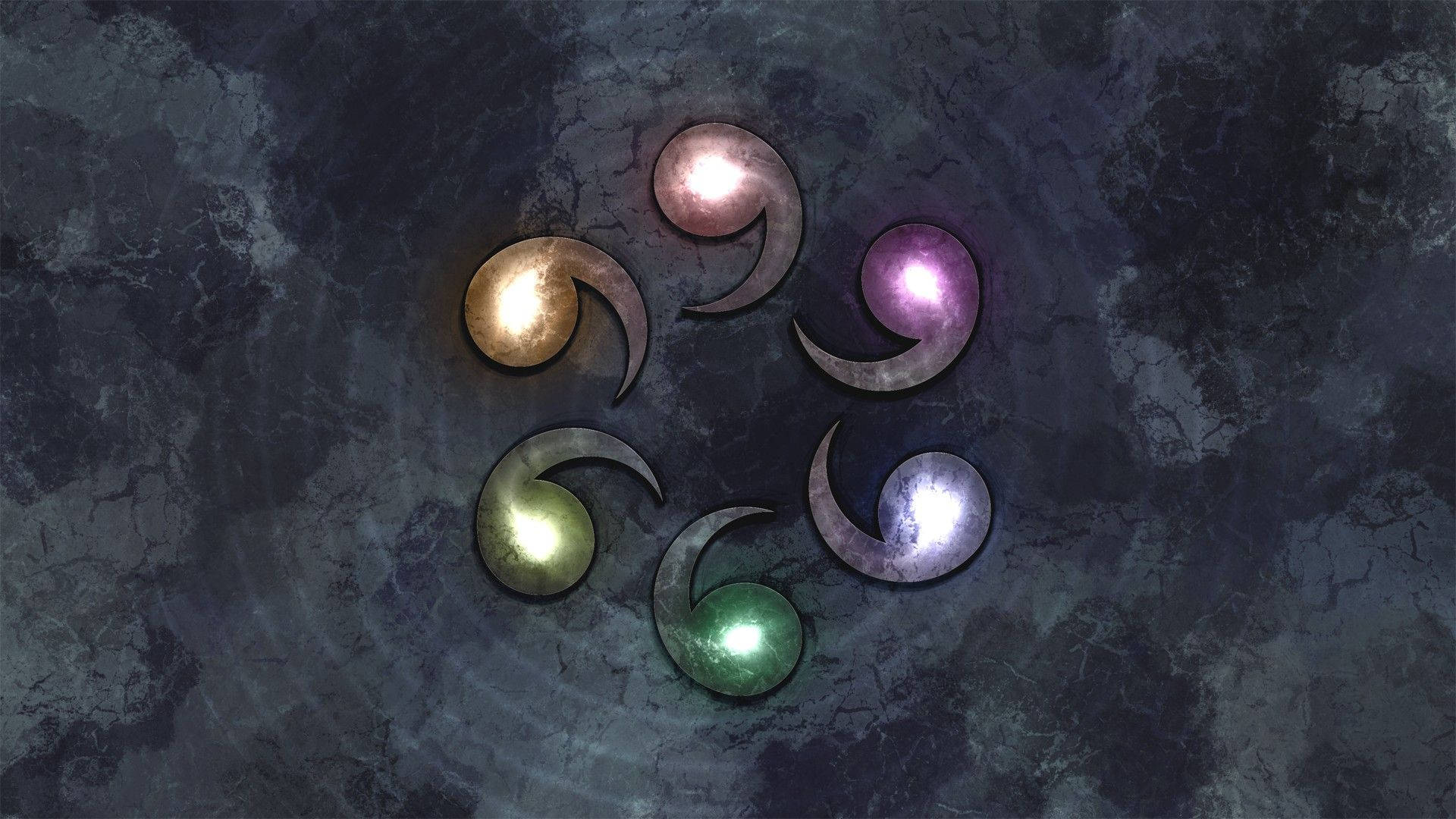 Naruto-symbol med glødende lys Bakgrunner