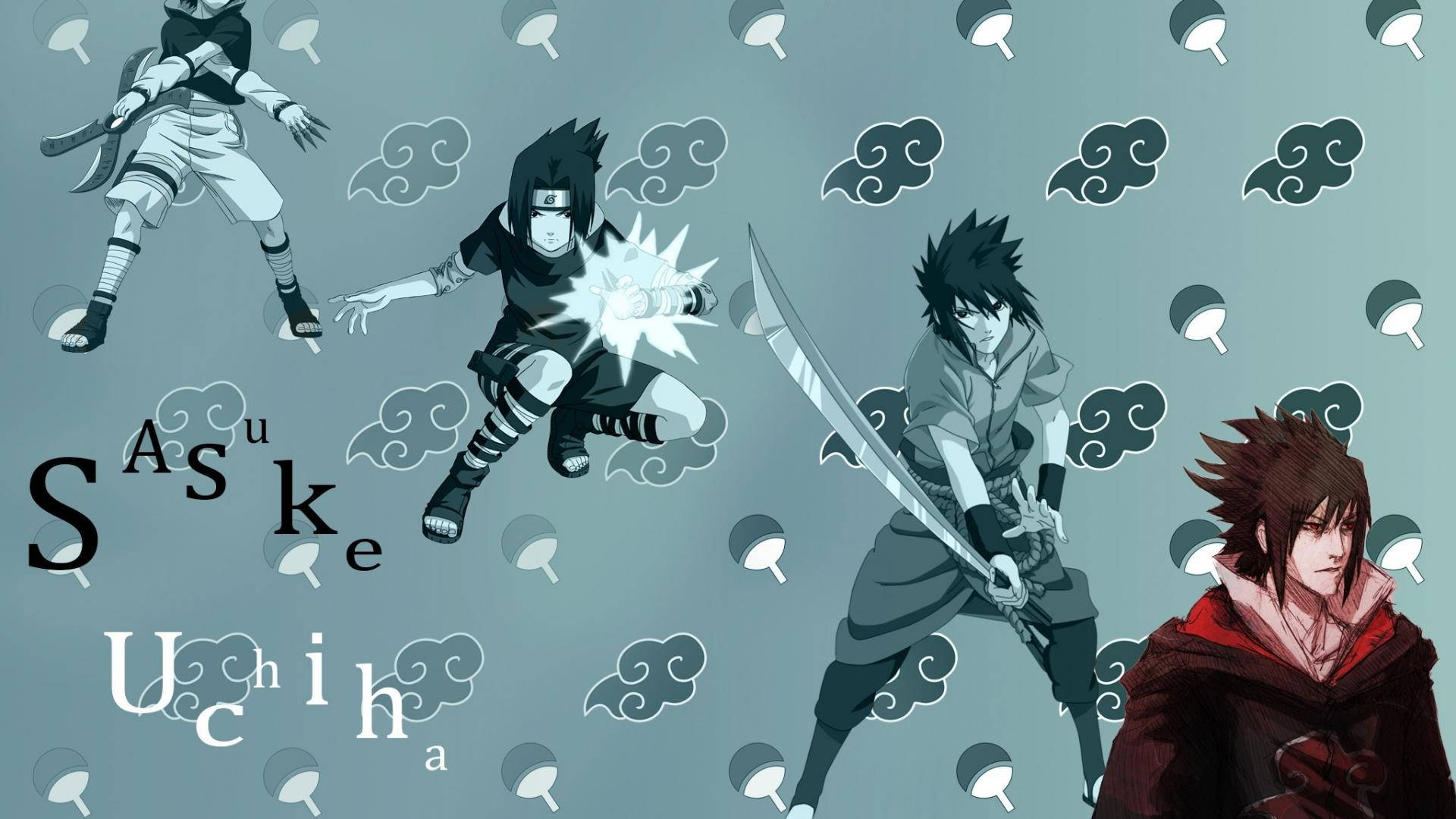Naruto-symbol med Sasuke Bakgrunner