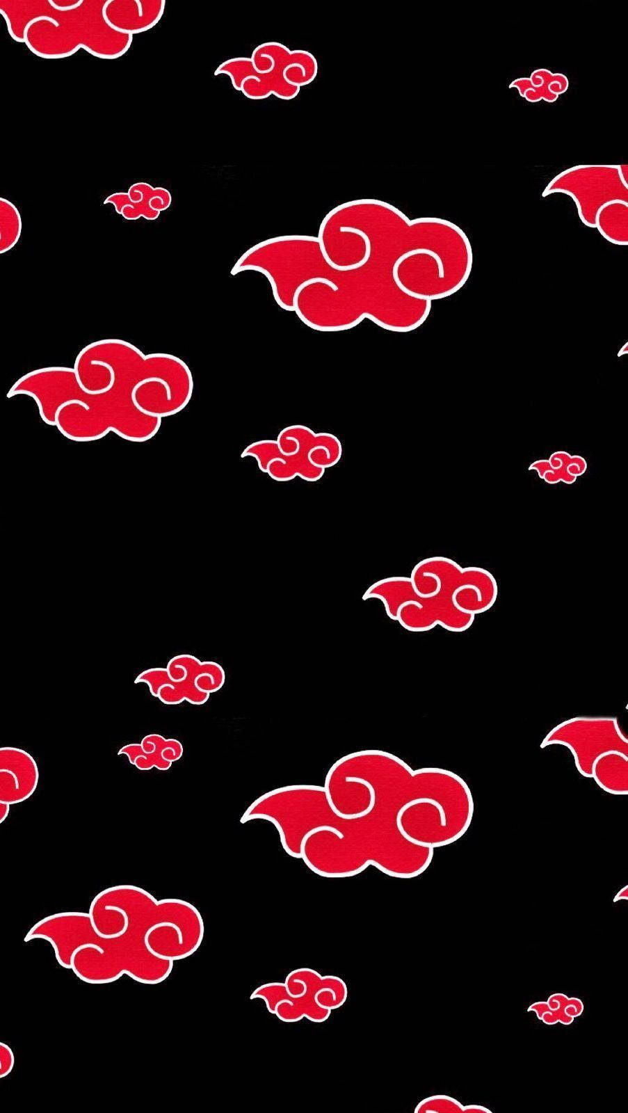 Naruto-symbol med skymønstre Bakgrunner
