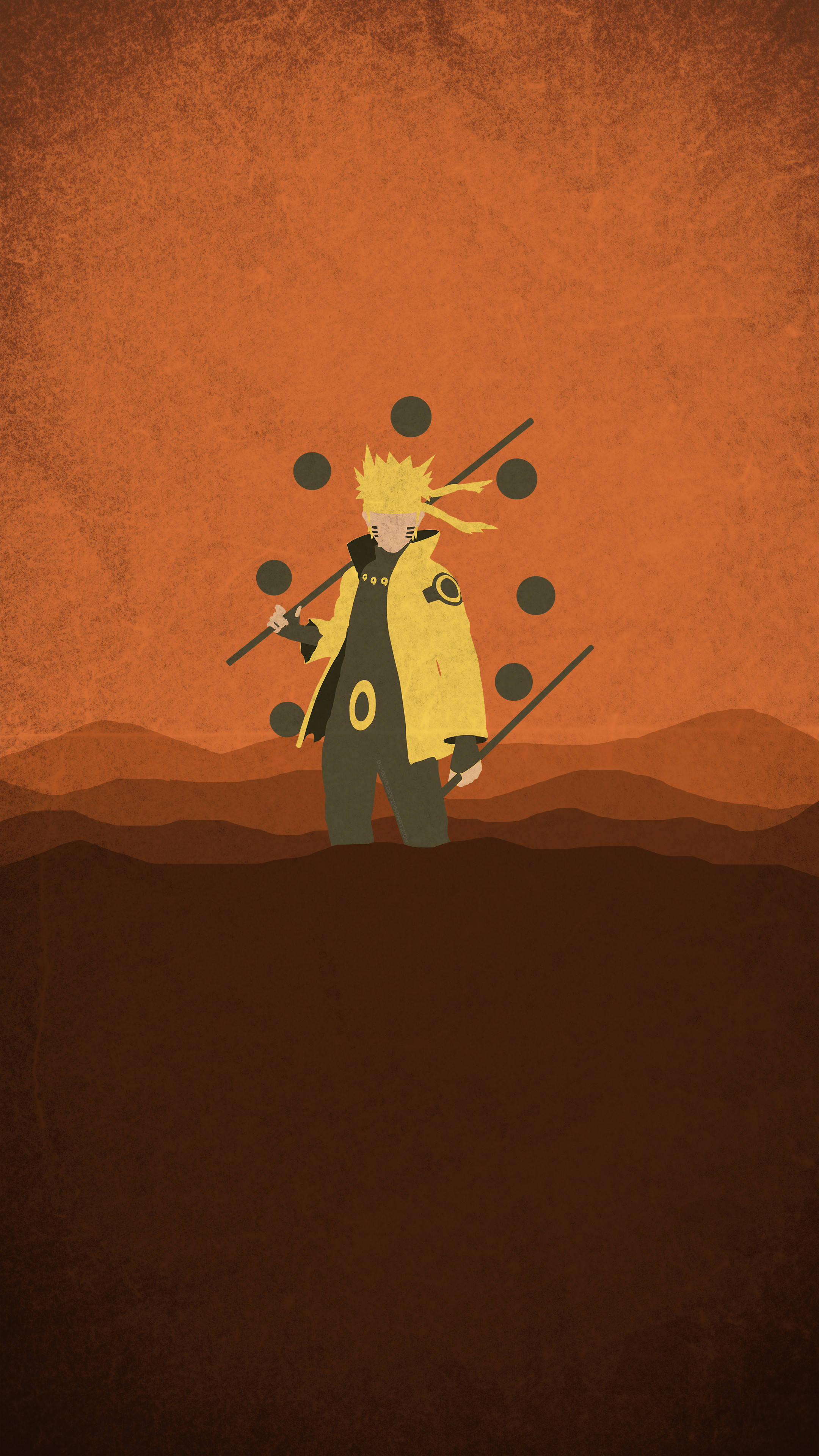 Naruto-telefon Naruto Six Paths Bakgrunner