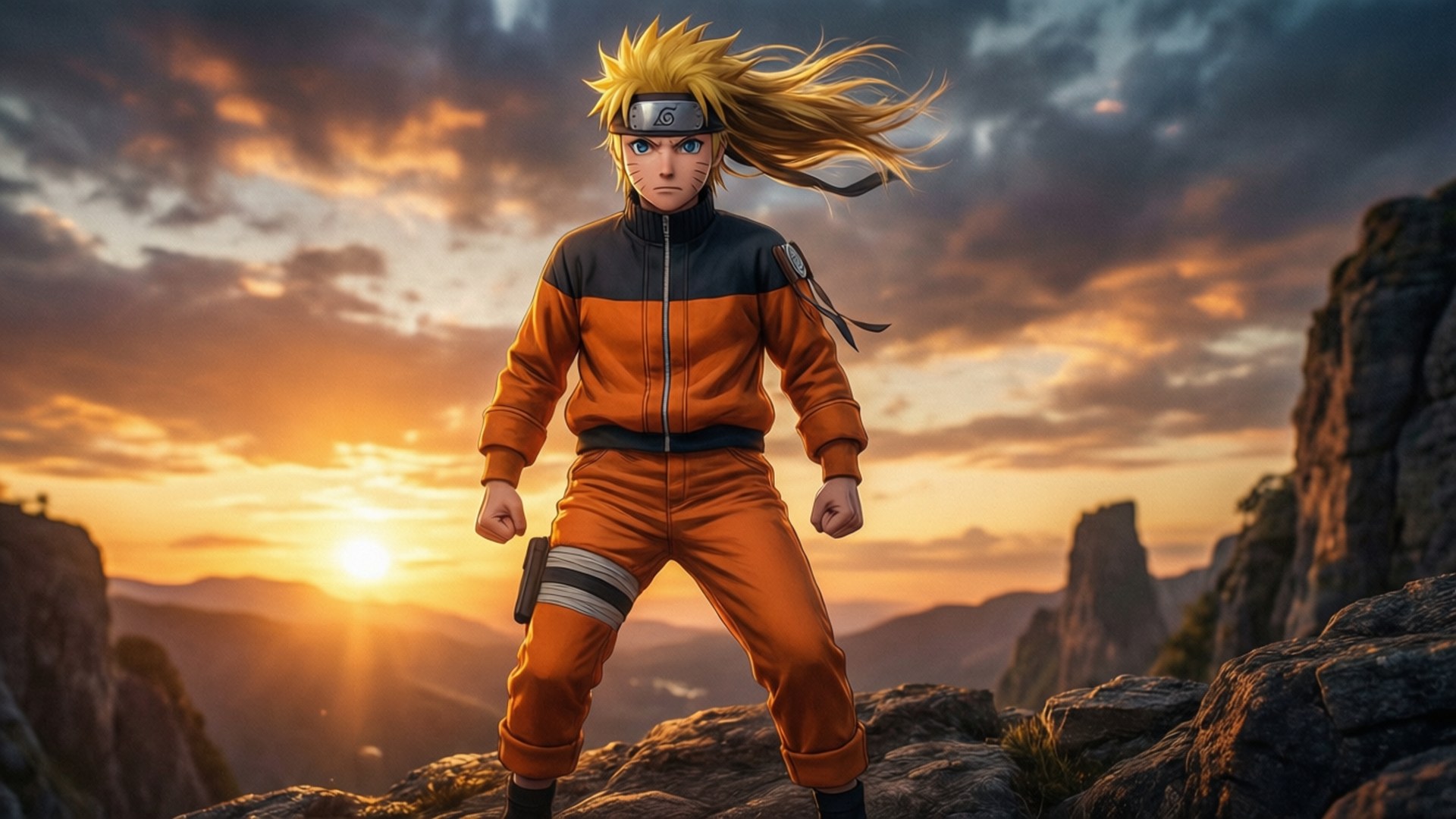 Naruto ved solnedgang Bakgrunner