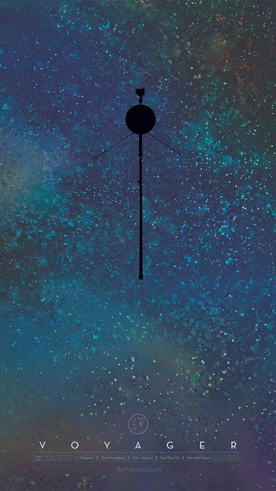 NASA iPhone Voyager 40-årsjubileum Bakgrunner