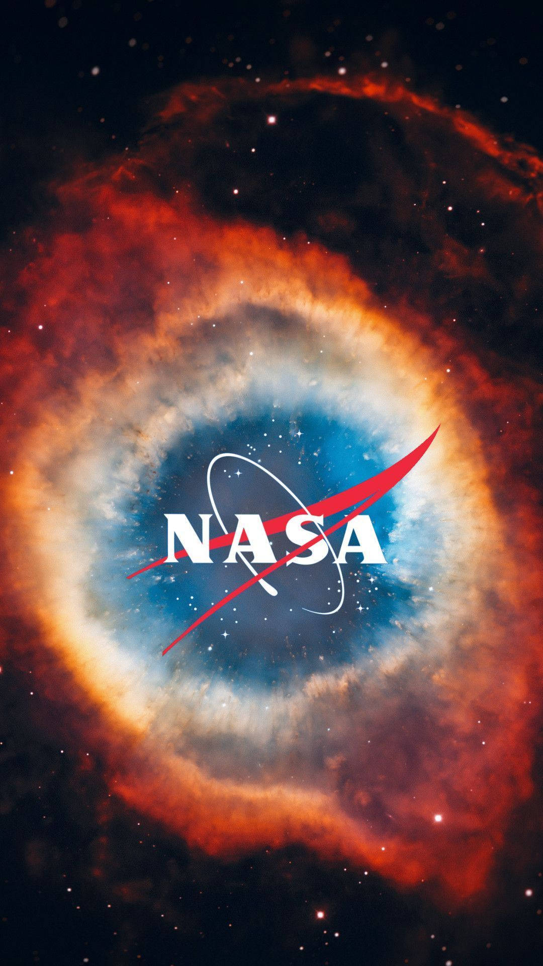 NASA-logo i nebula-stil til iPhone Bakgrunner