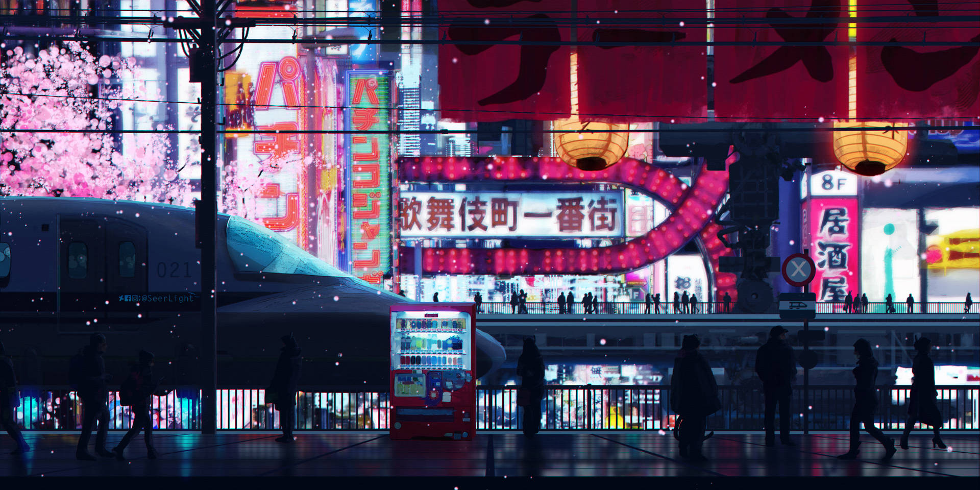 Natteliv anime 4k bakgrunnsbilde