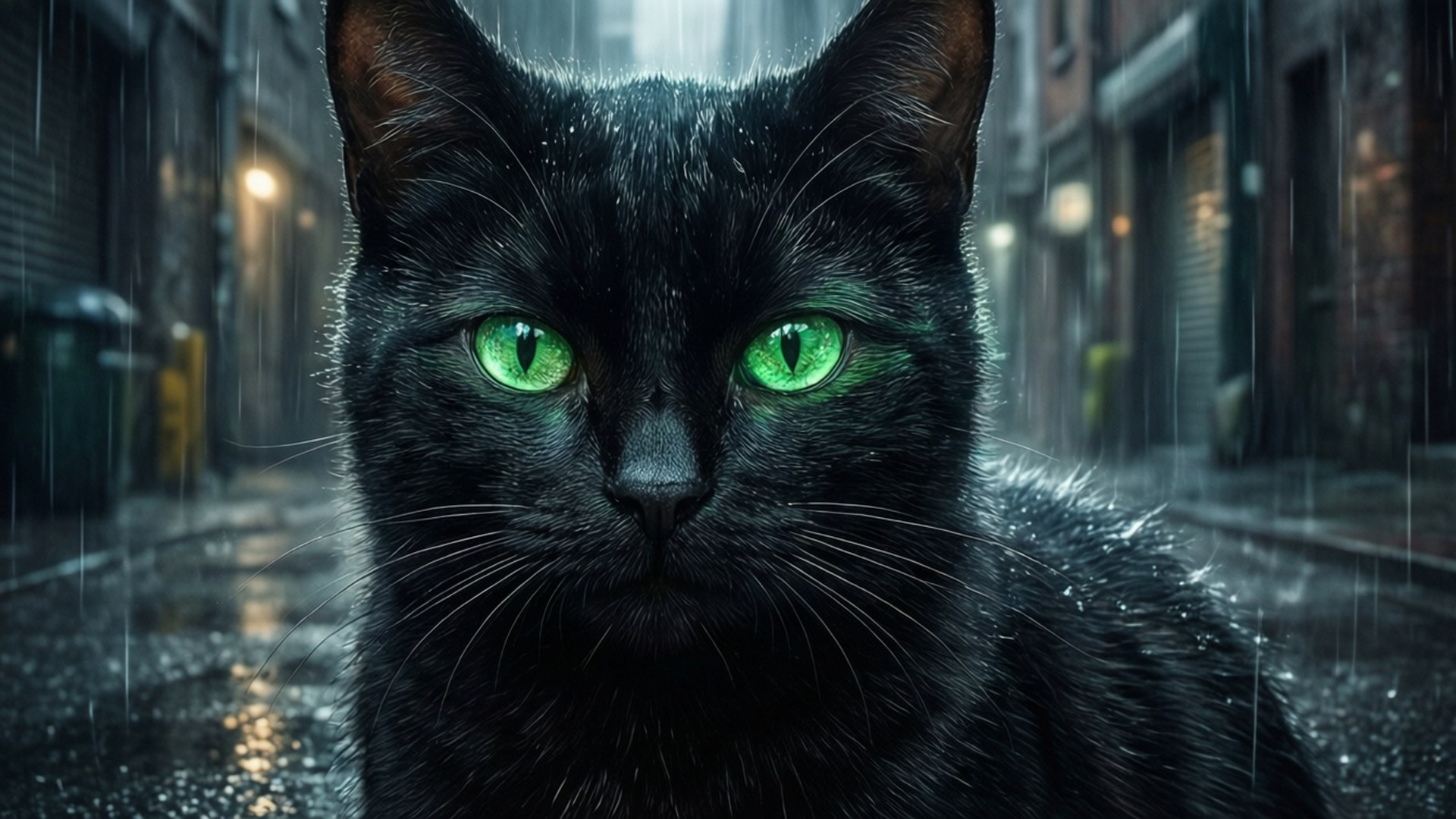 Nattlig gatekatt Bakgrunner