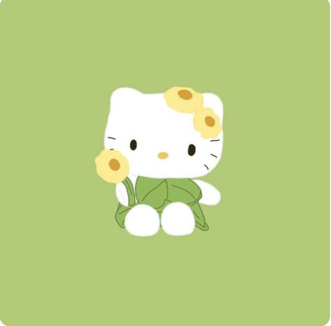 Natur og Hello Kitty-estetikk Bakgrunner