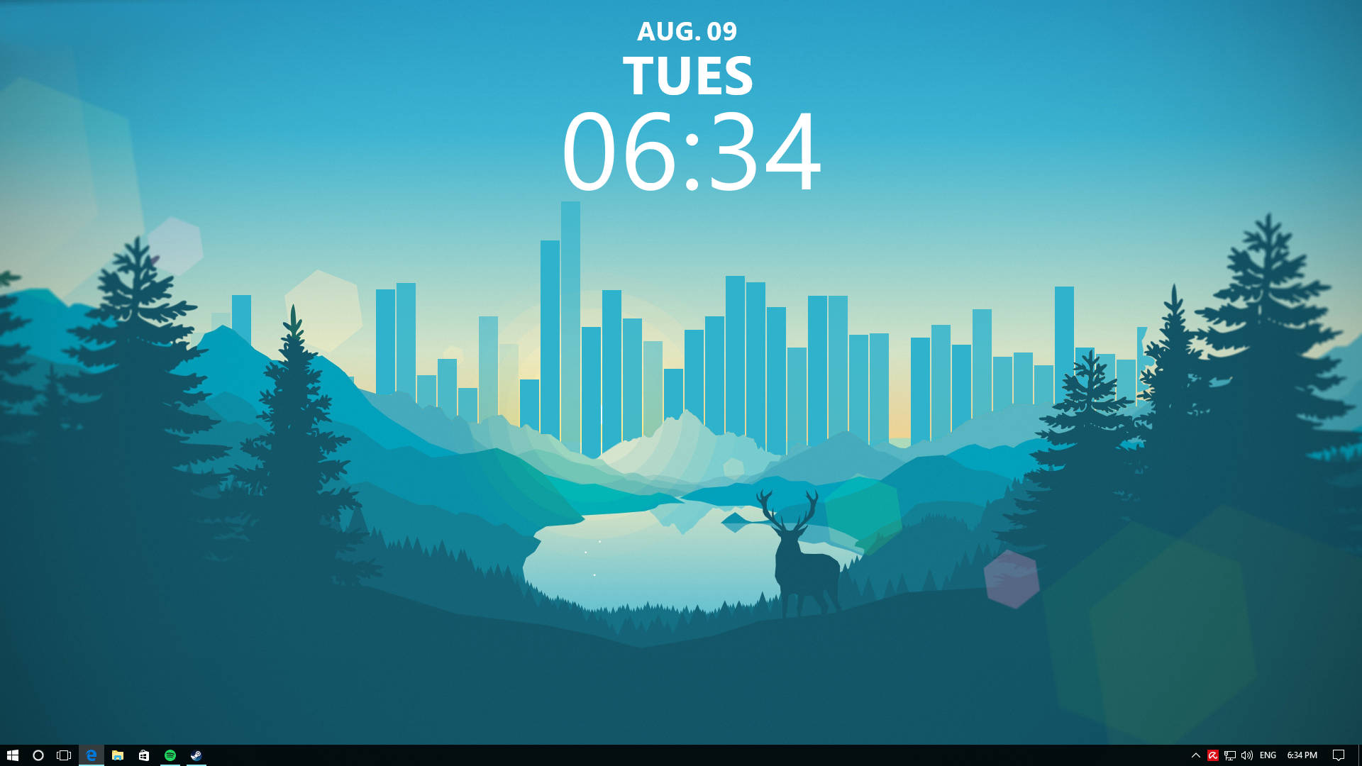 Nature-tema Rainmeter-skin Bakgrunner