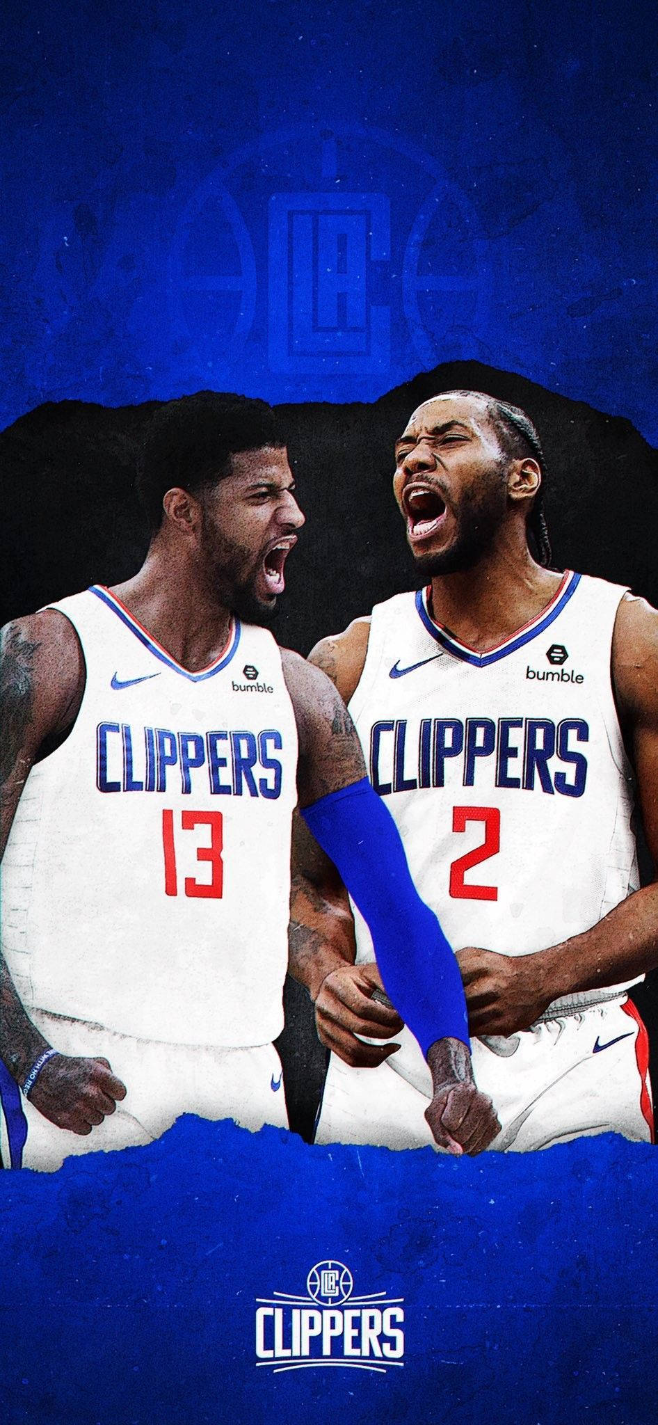 NBA Kawhi Leonard og Paul George Bakgrunner