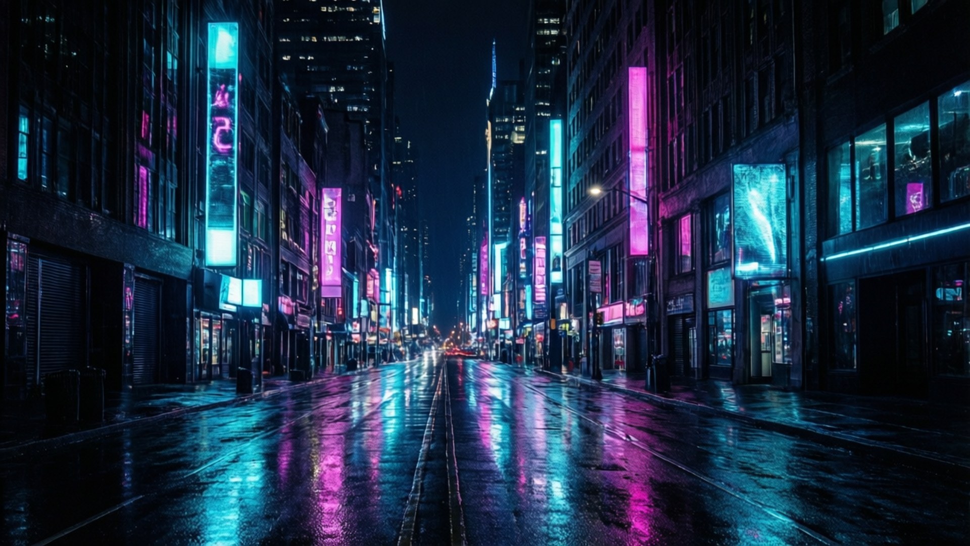Neon bybilde OLED Bakgrunner