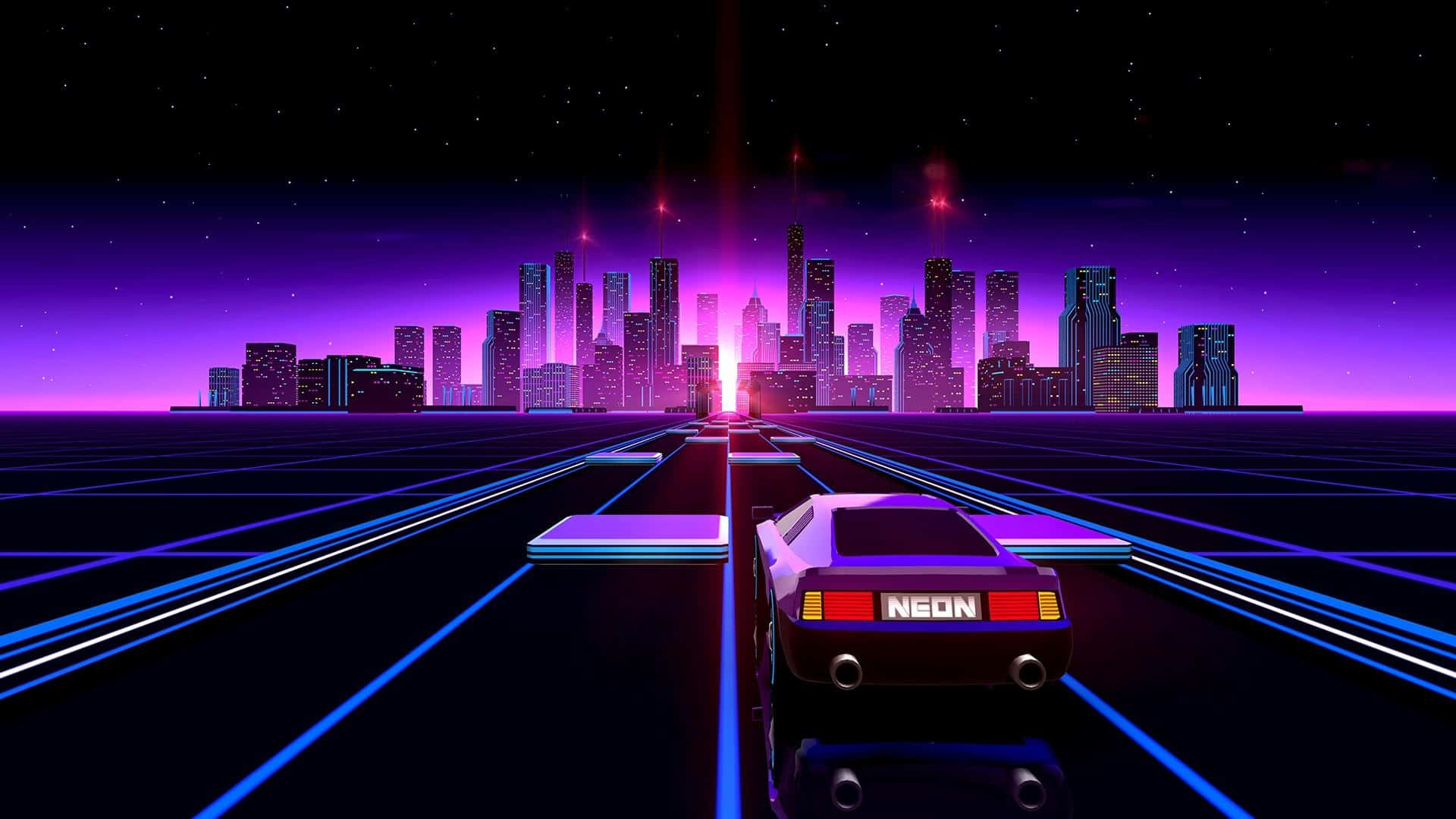 Neon City-bakgrunn Bakgrunner