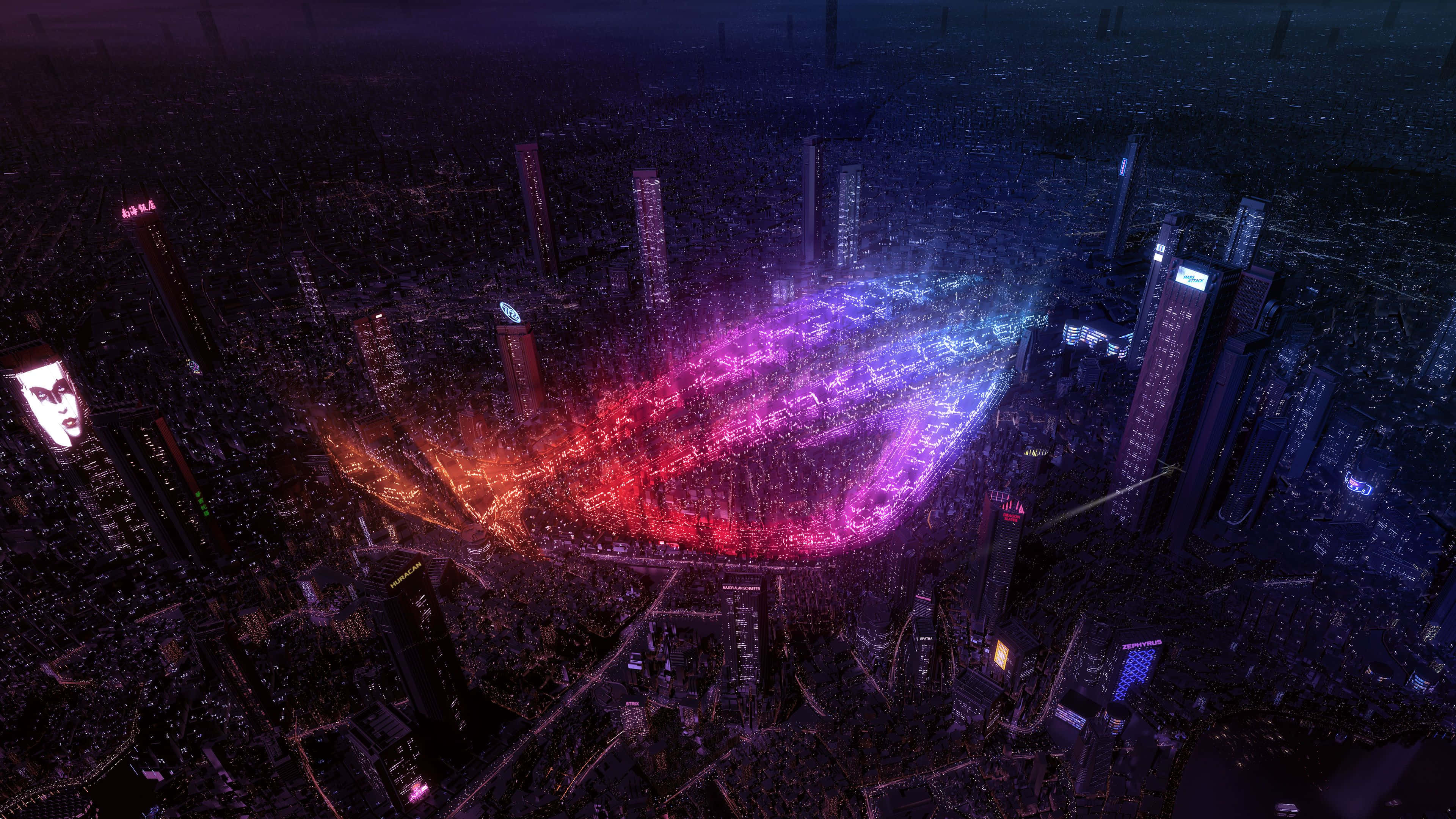 Neon City-bakgrunn Bakgrunner