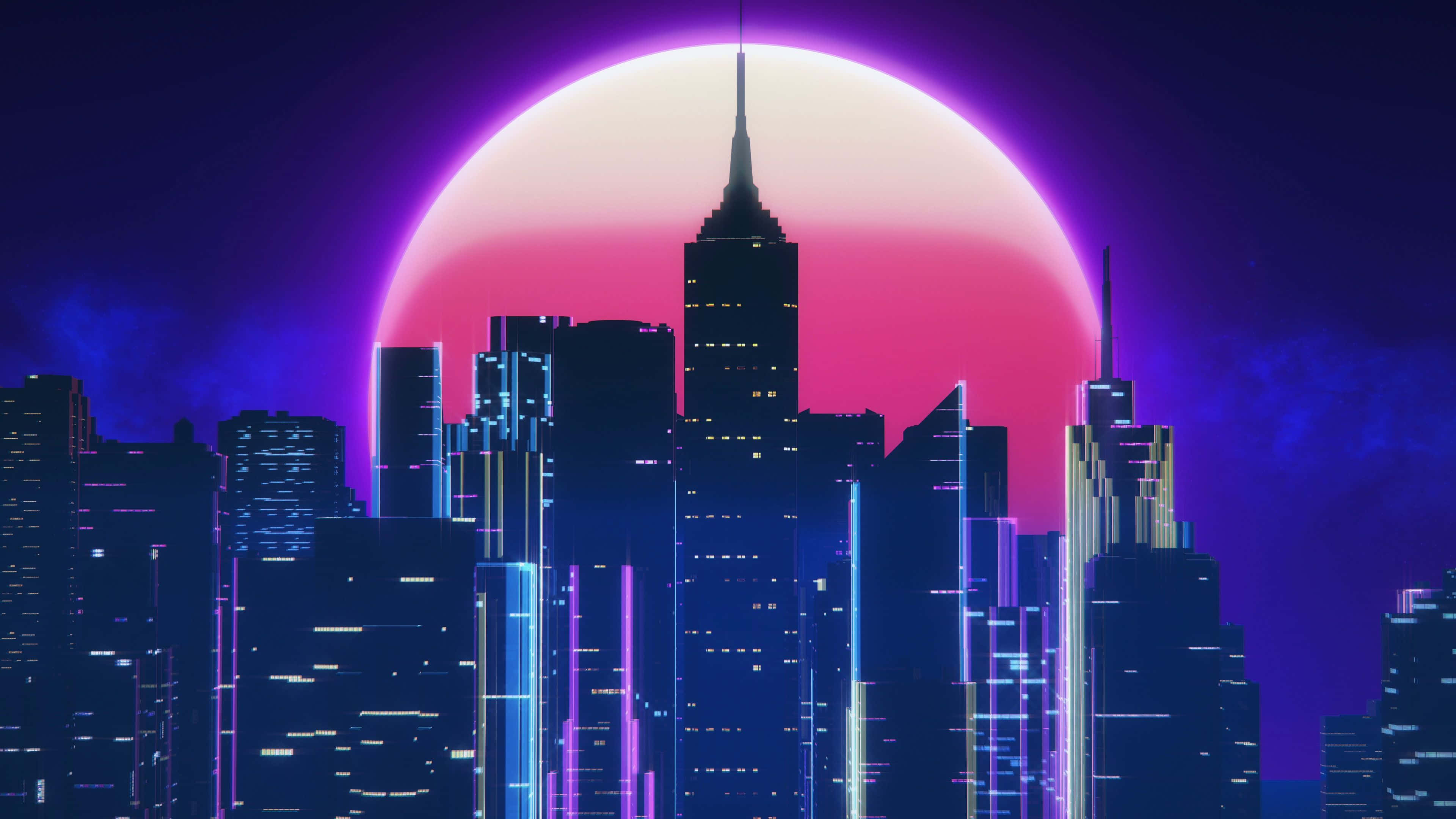 Neon City-bakgrunn Bakgrunner