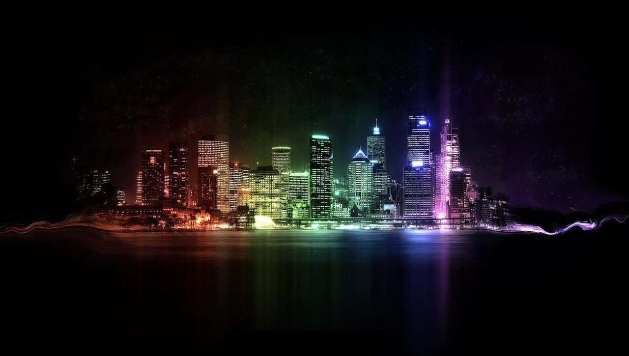 Neon City-bakgrunn Bakgrunner