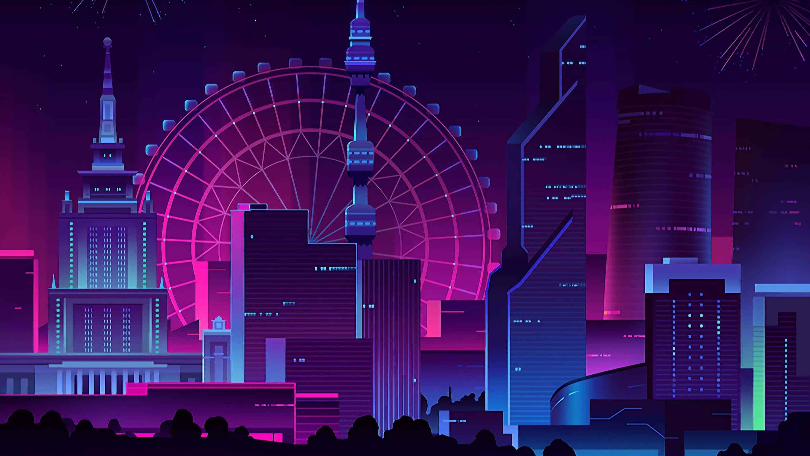 Neon City bakgrunn Bakgrunner
