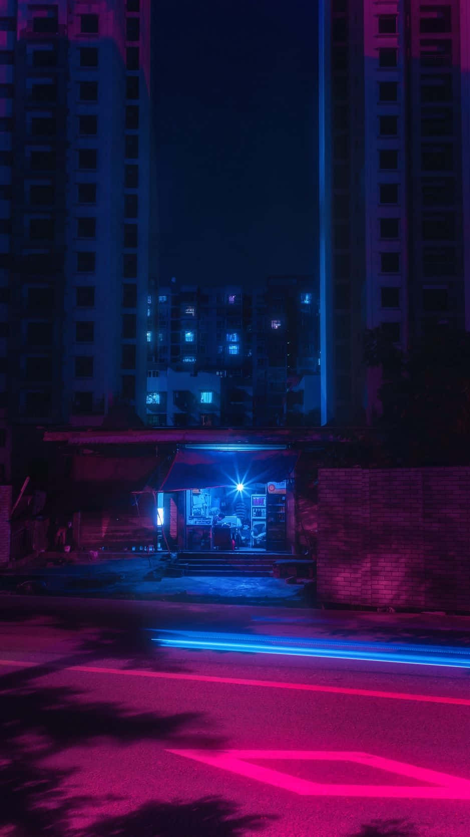 Neon City-bakgrunn Bakgrunner