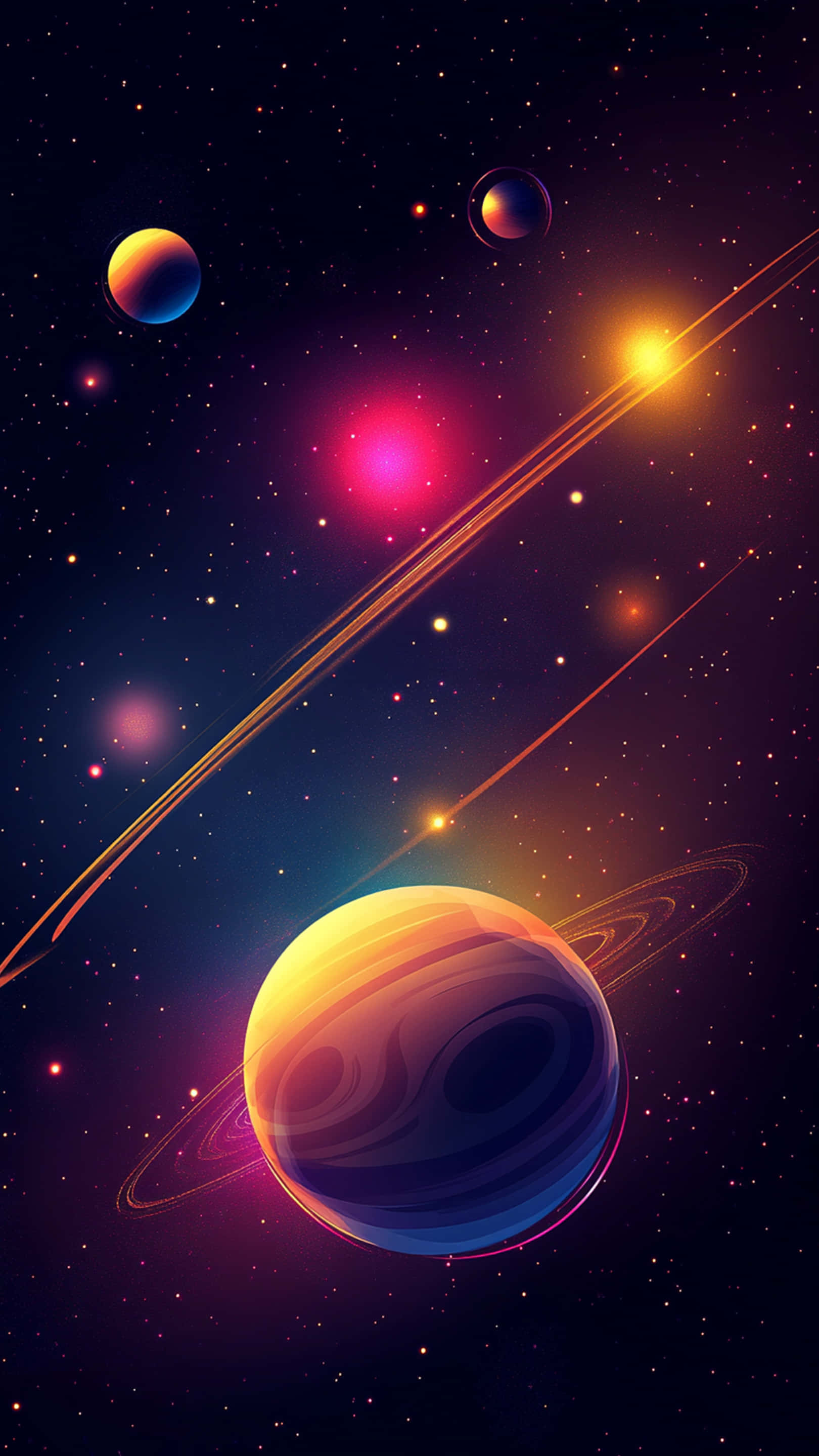 Neon Galaxy bakgrunn Bakgrunner