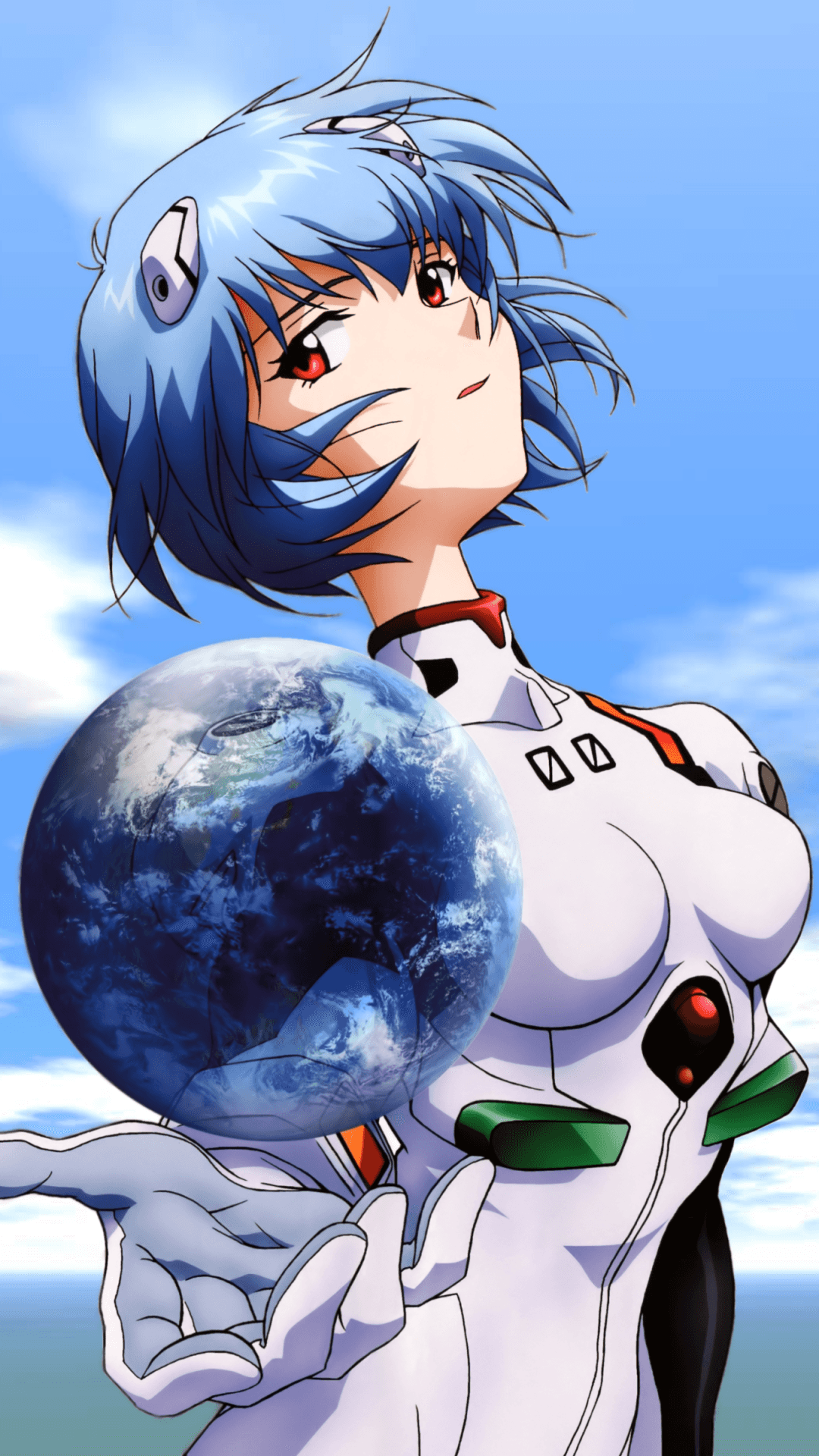 Neon Genesis Evangelion-karakterer i kampstilling Bakgrunner
