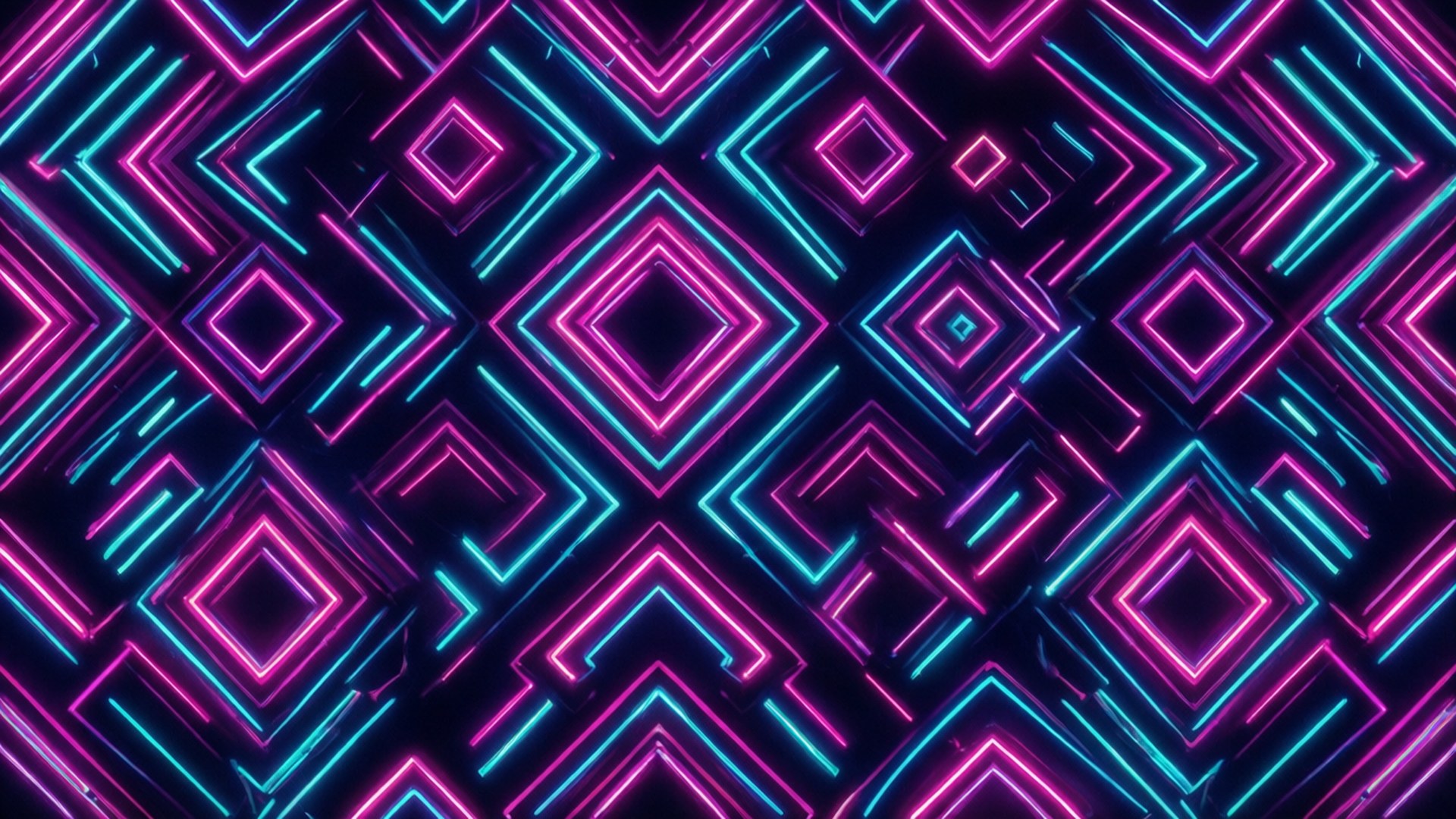 Neon Geometri Bakgrunner
