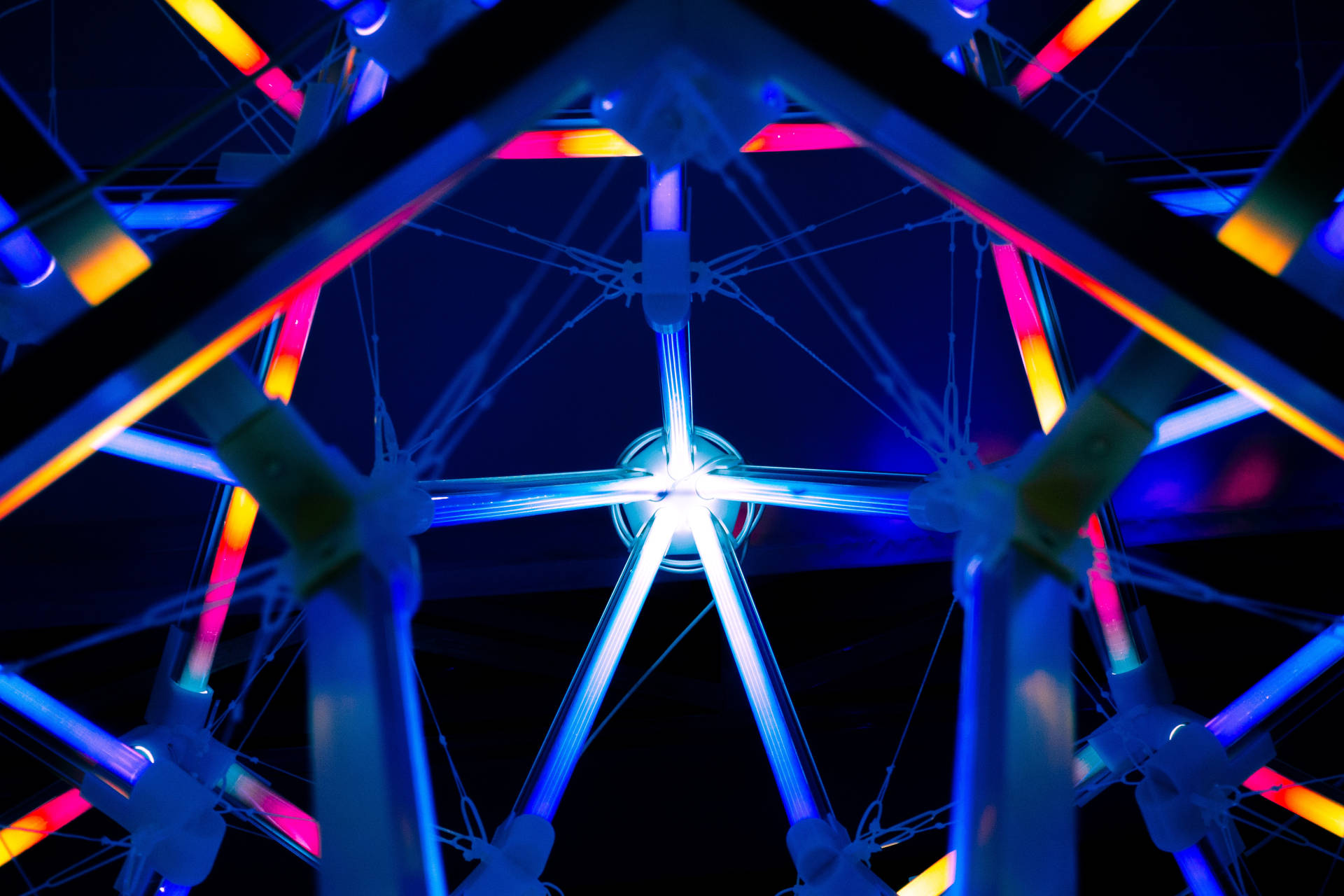 Neon Konstruksjonsdesign Bakgrunn