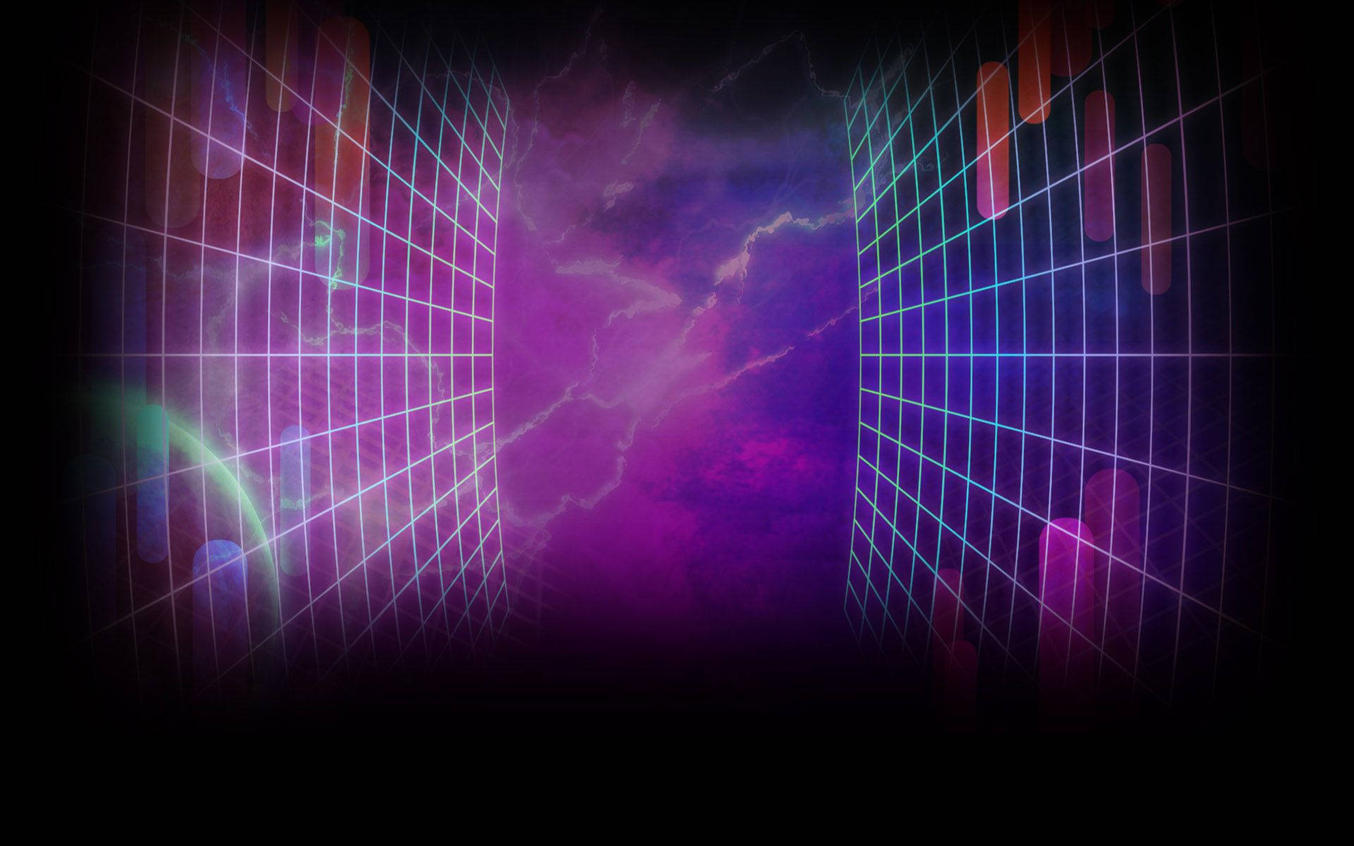 Neon lilla estetisk fjern himmel Bakgrunner