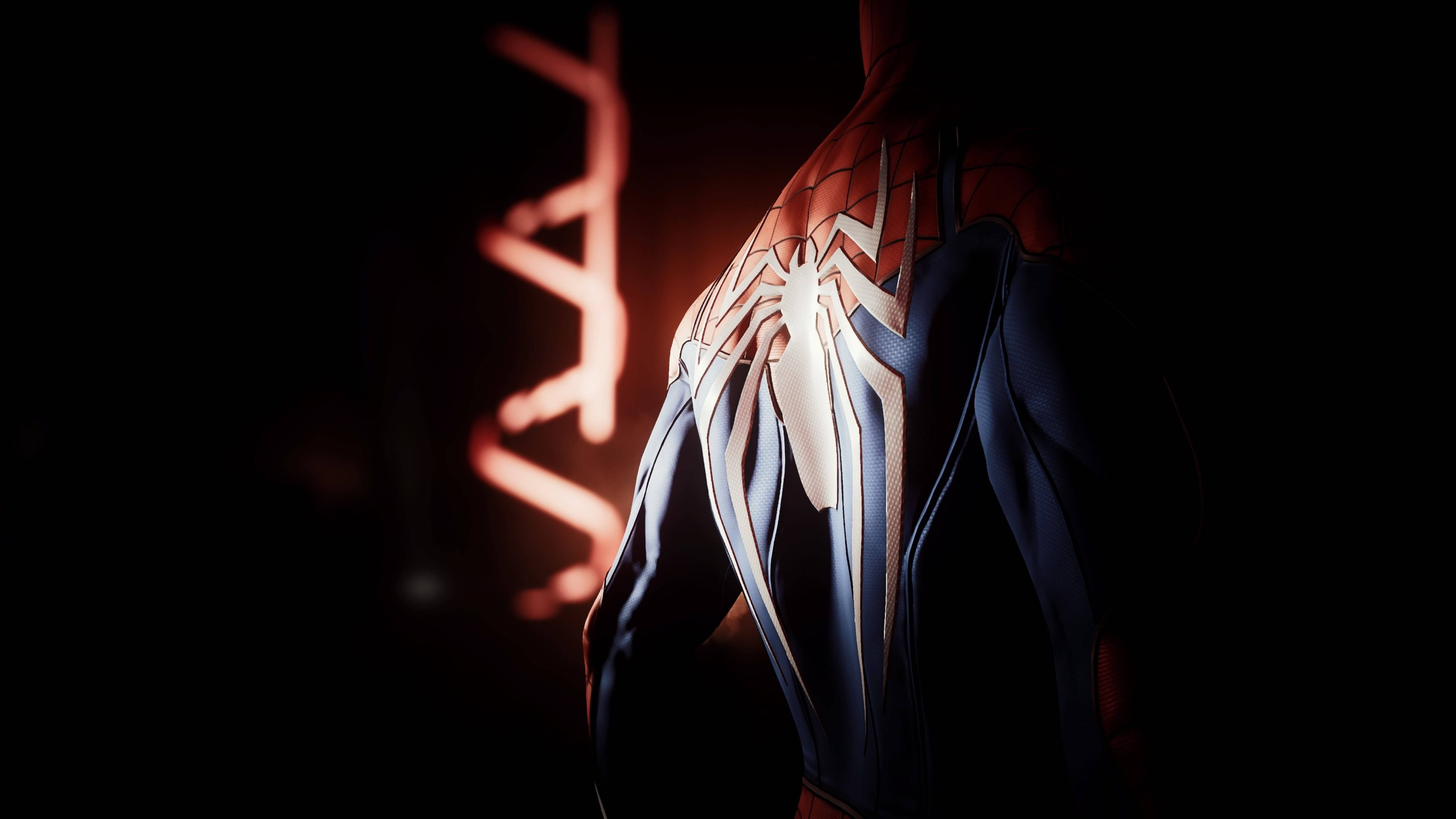 Neon Marvel Spider-Man 4K PS4 Bakgrunner