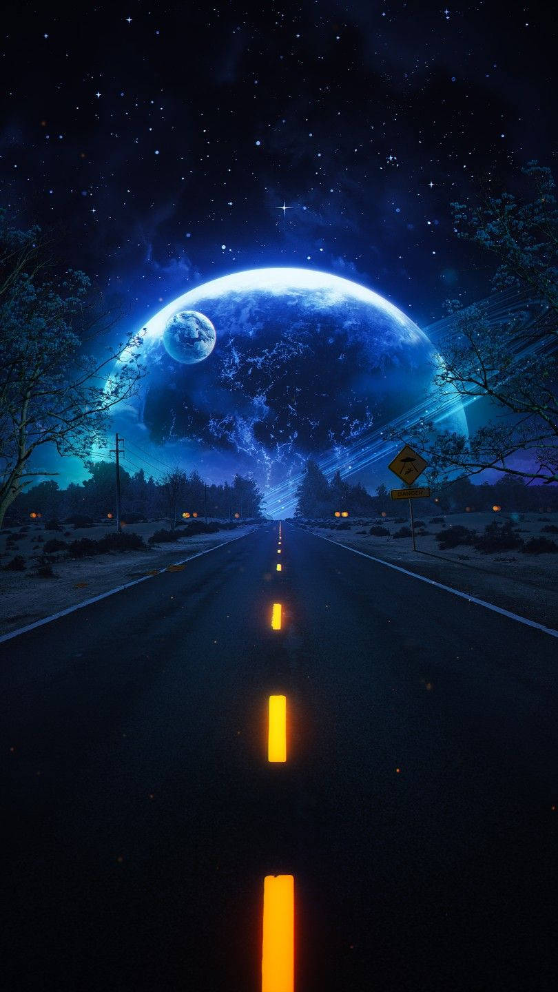 Neon Moon Fotografi Bakgrunner