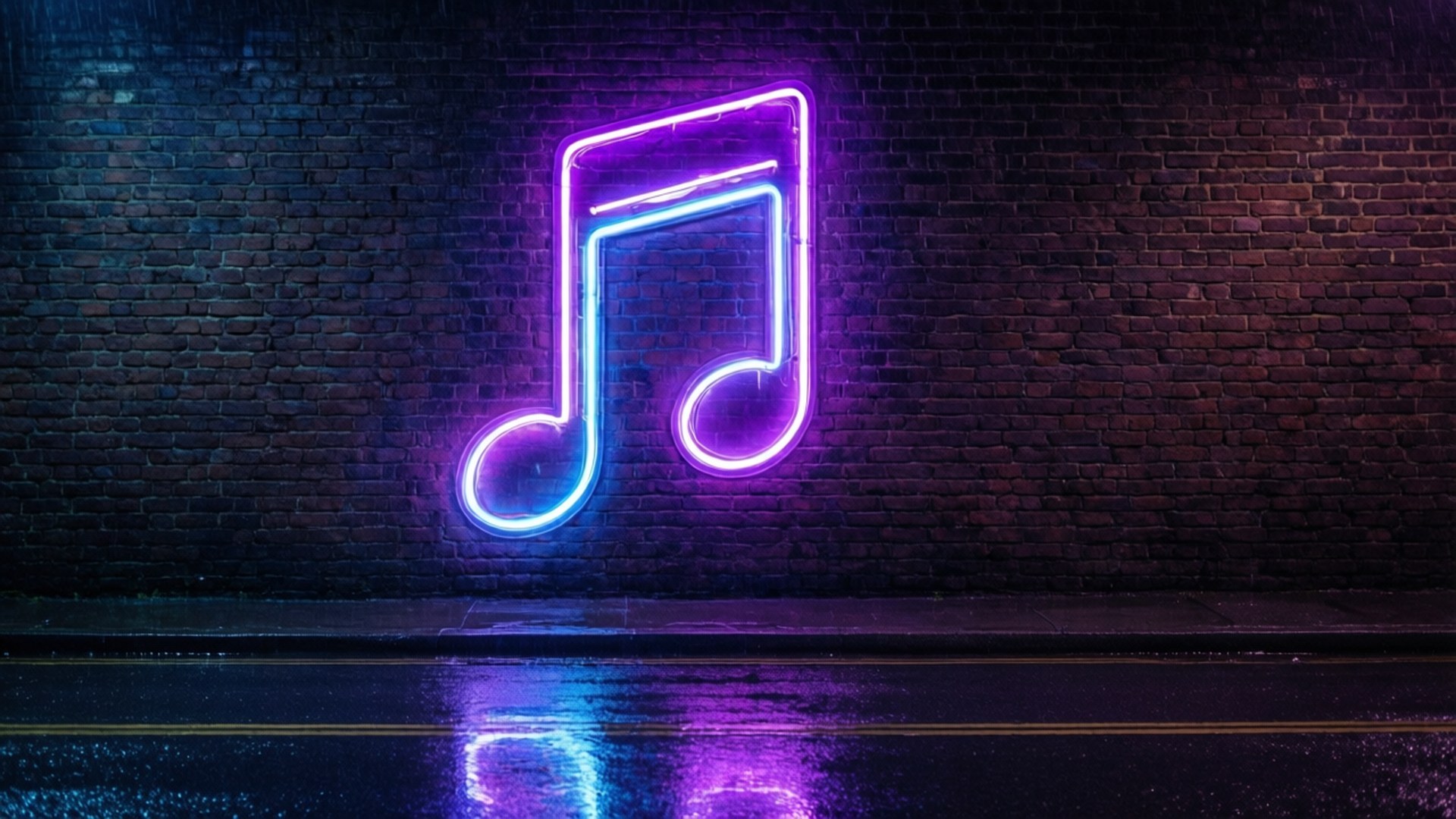 Neon-musikknote Bakgrunner