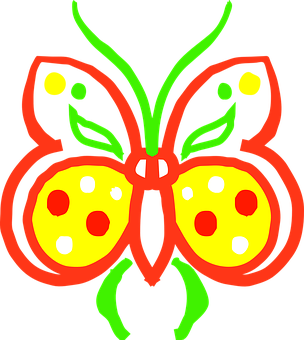 Neon-omrisset sommerfuglkunst Bakgrunner
