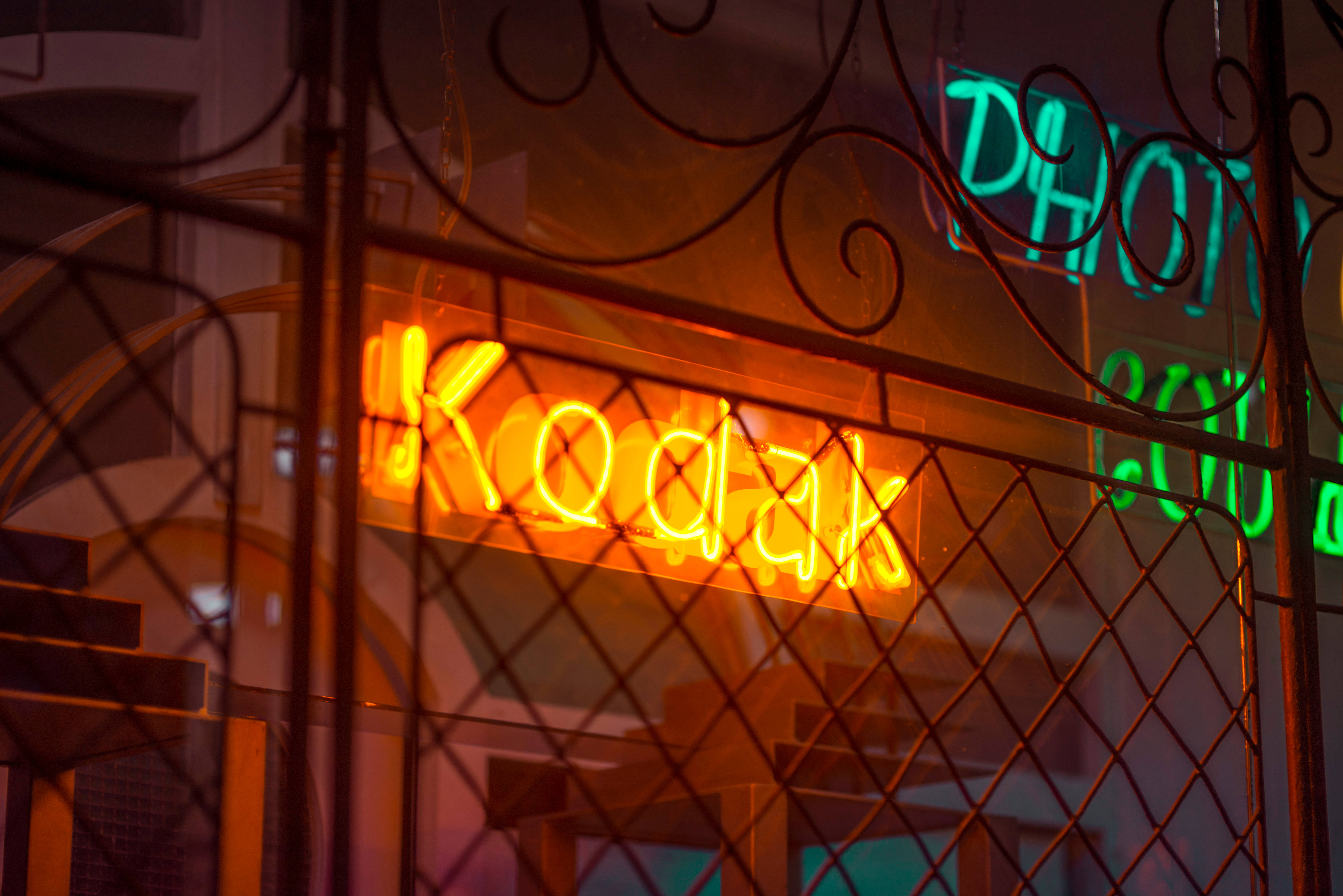 Neon oransje estetikk Kodak Bakgrunner