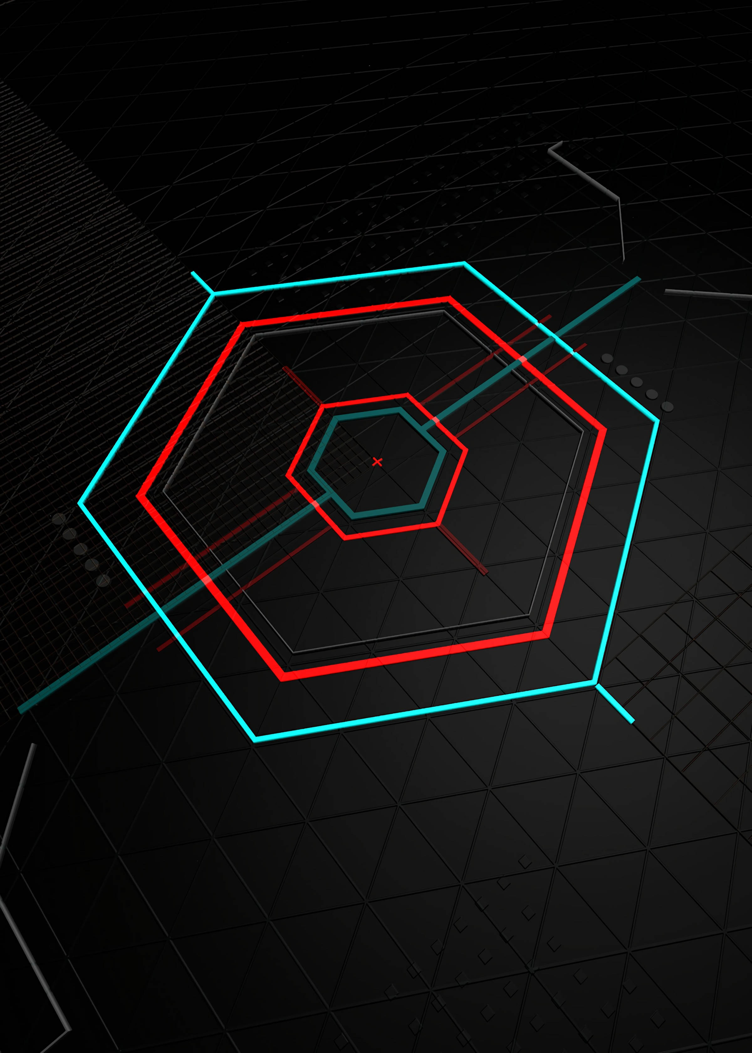 Neon Hexagon Laser Bakgrunner