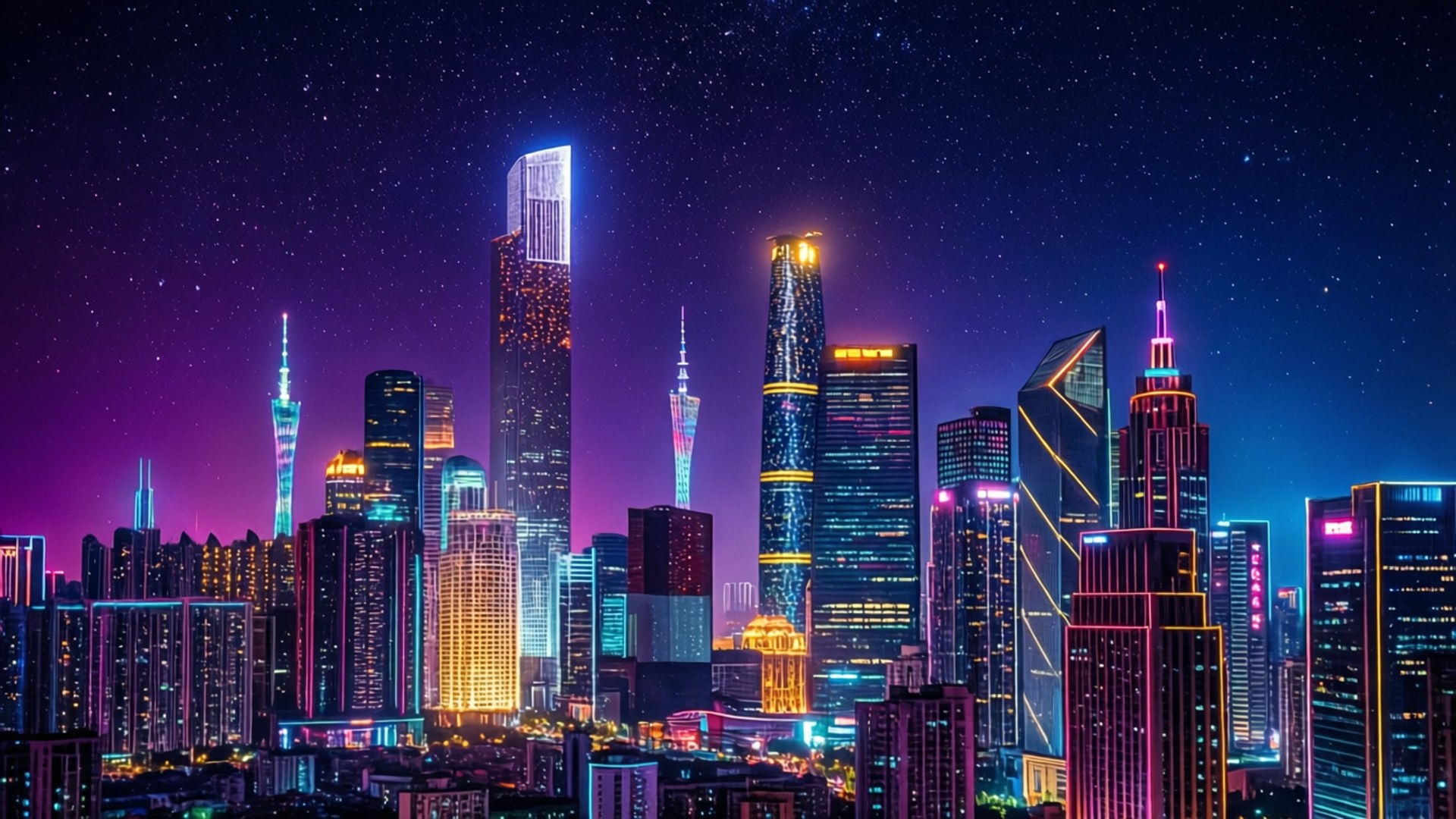 Neon Silhuett Bakgrunner