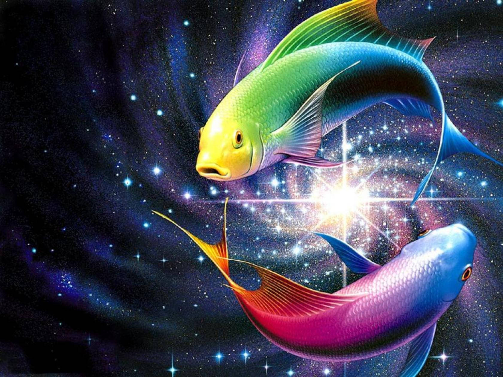 Neon Skinende Kule Fisk Bakgrunner