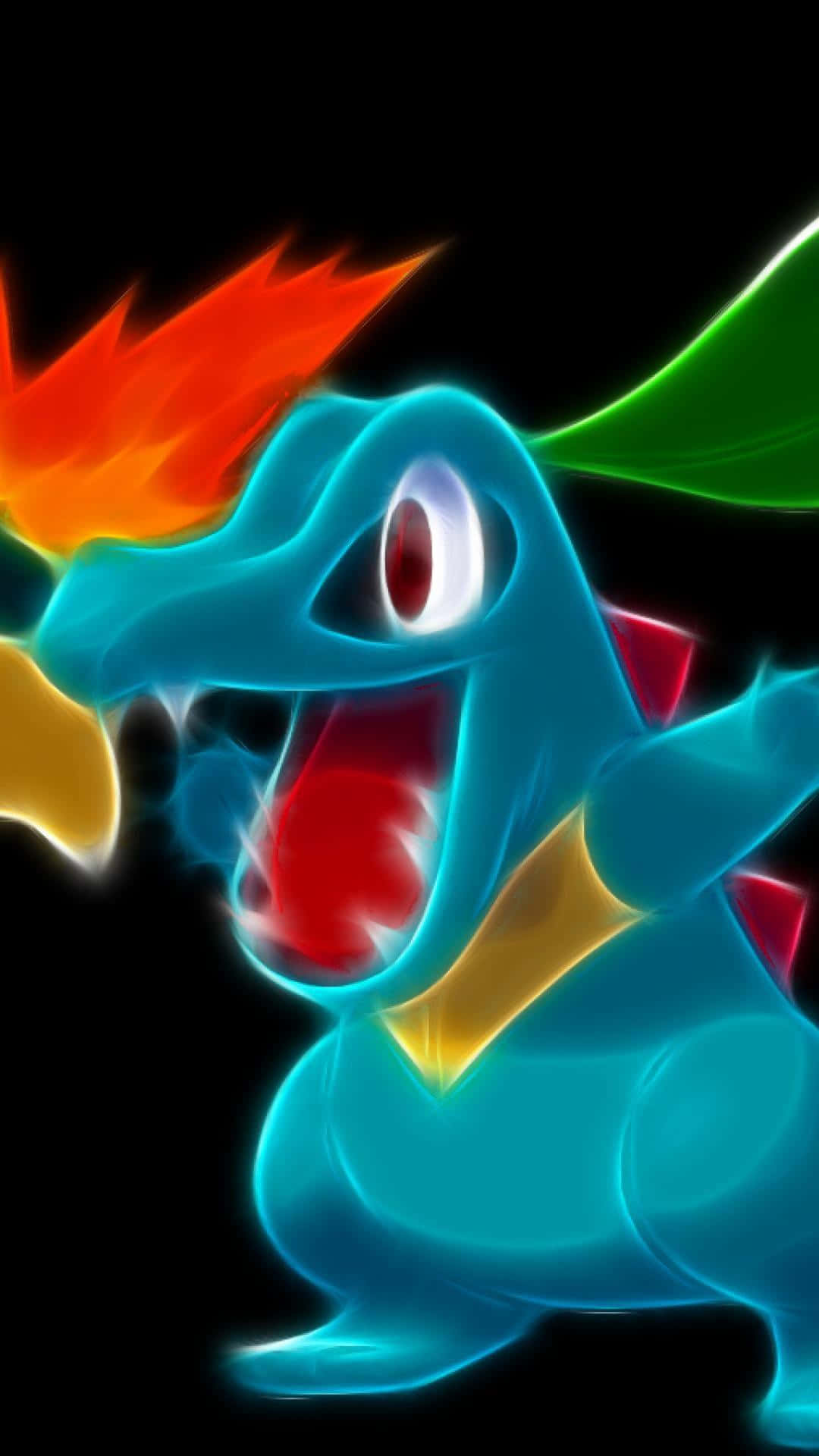 Neon Totodile-grafikk Bakgrunner