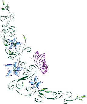 Neonfloral sommerfugldesign Bakgrunner