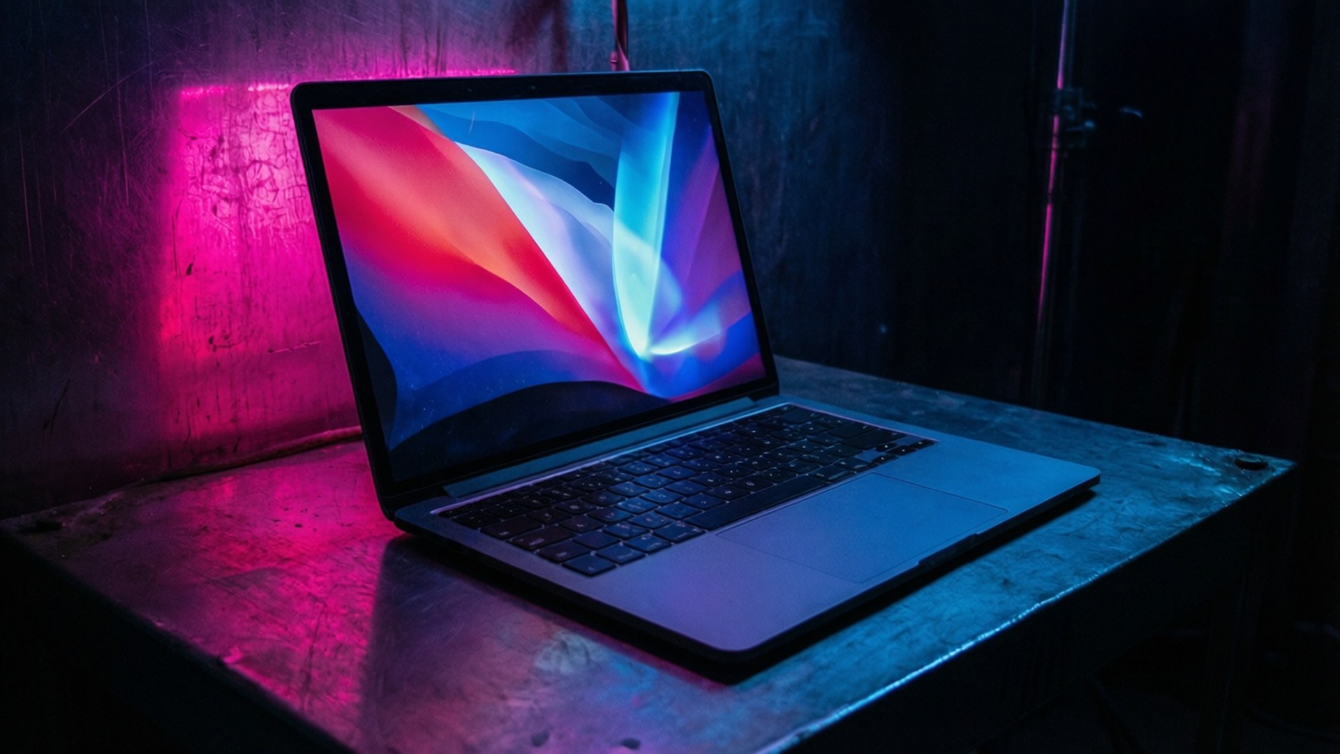 Neonglødende MacBook Bakgrunner