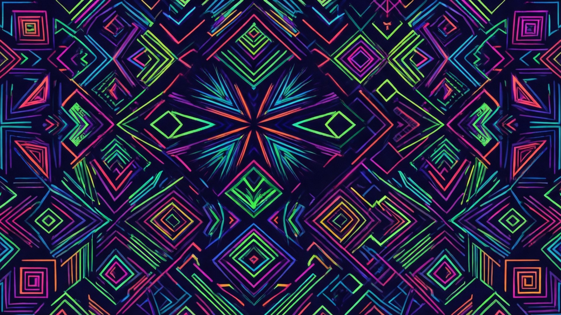 Neongrønt geometrisk mønster Bakgrunner
