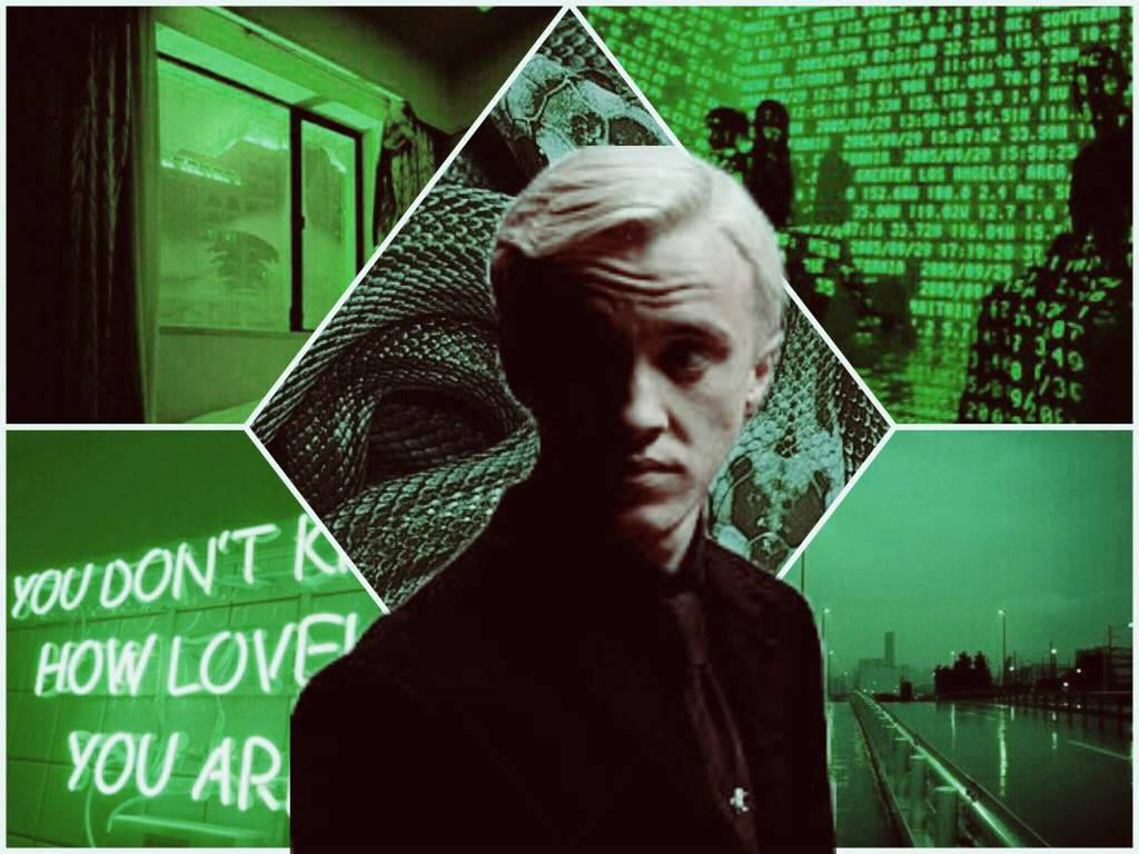 Neongrønn Draco Malfoy-estetikk Bakgrunner