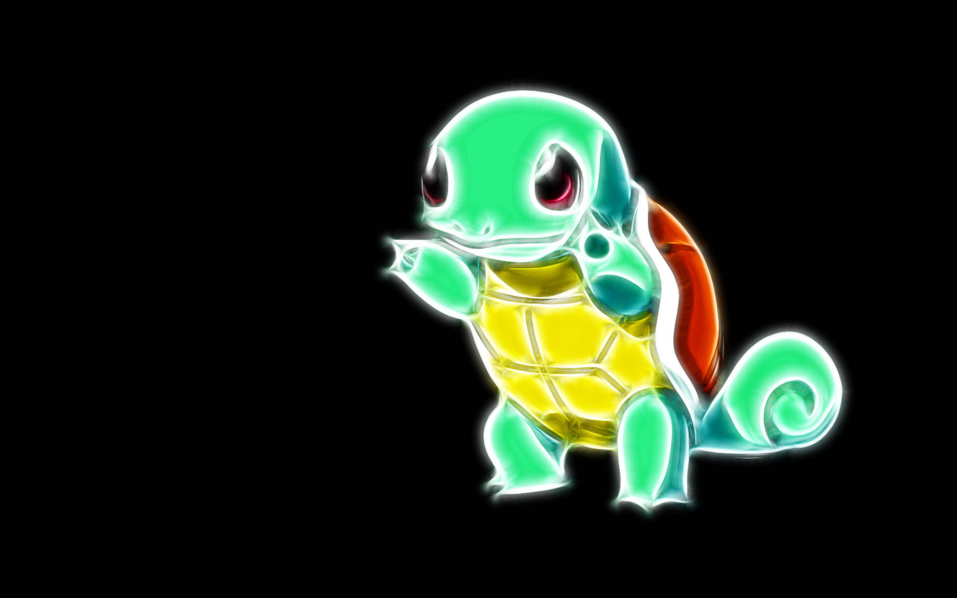 Neongrønn Squirtle Kul Pokemon Bakgrunner