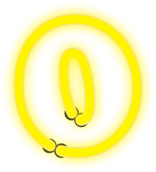 Neongult krøllalfa-symbol Bakgrunner