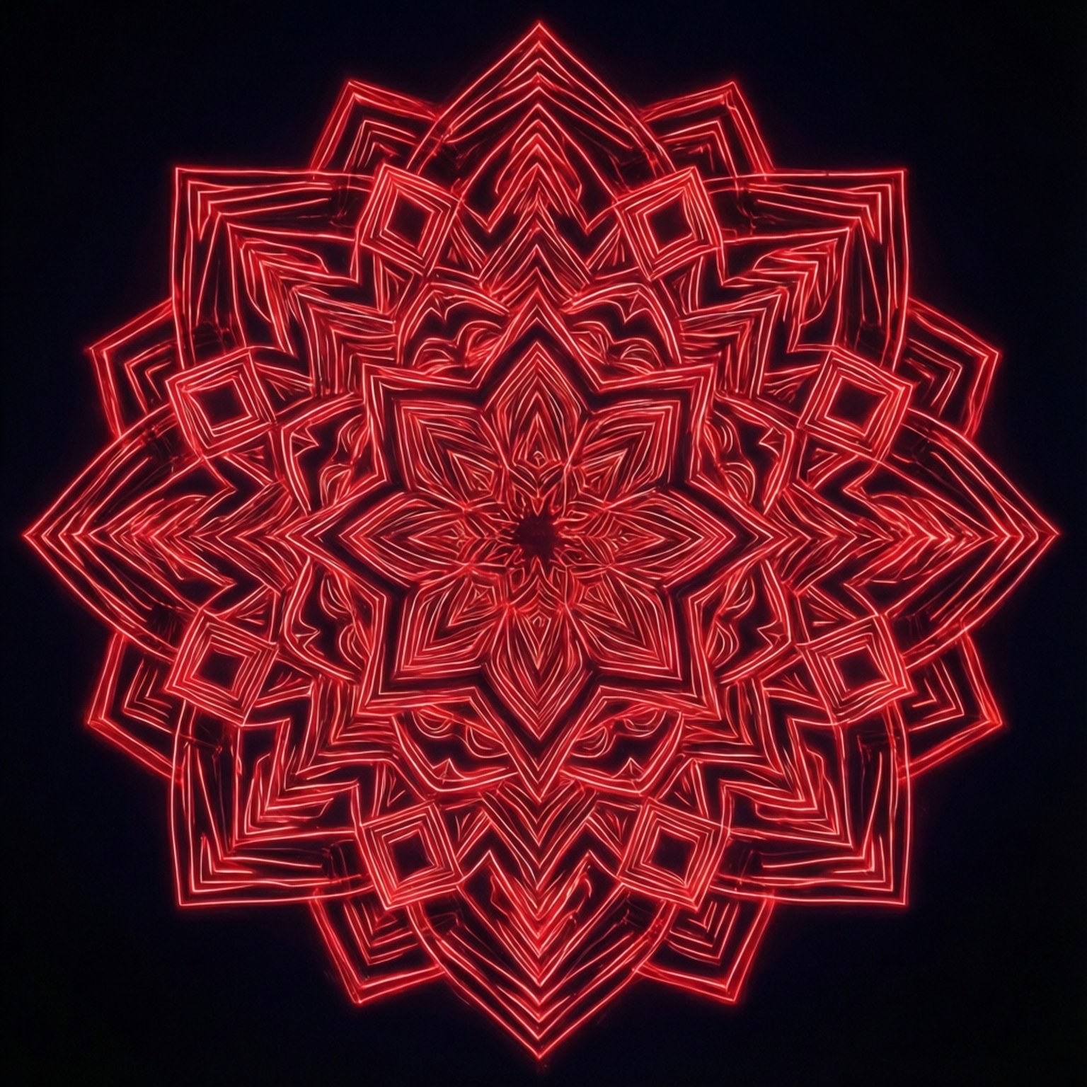 Neonrød mandala Bakgrunner