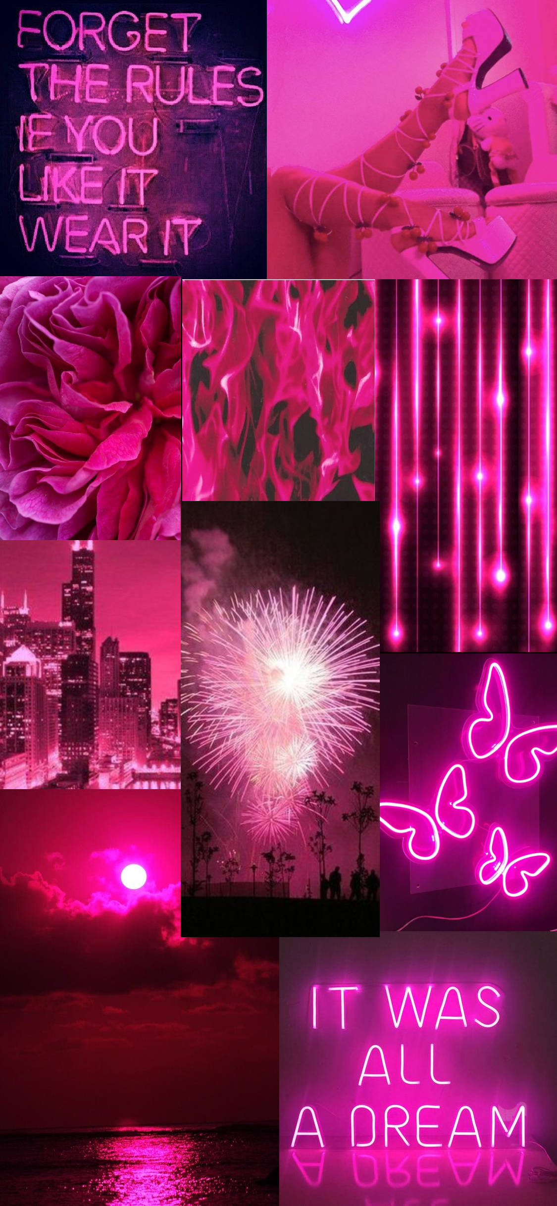 Neonrosa Vibes Bakgrunner
