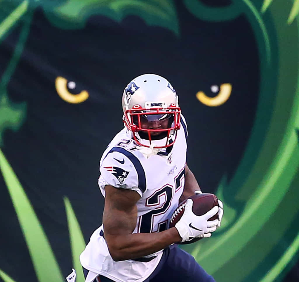 New England Cornerback JC Jackson Illustrasjon Bakgrunner