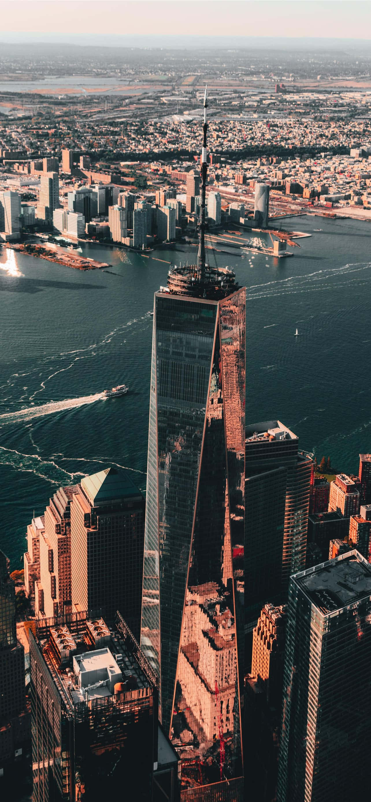 New York Freedom Tower Kinematisk Toppskudd Bakgrunner