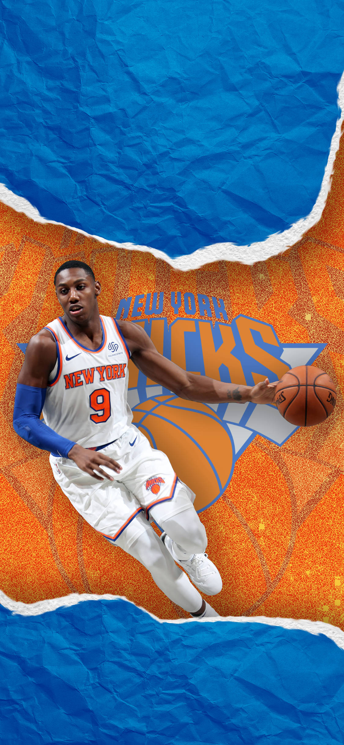 New York Knicks oransje blå logo Bakgrunner